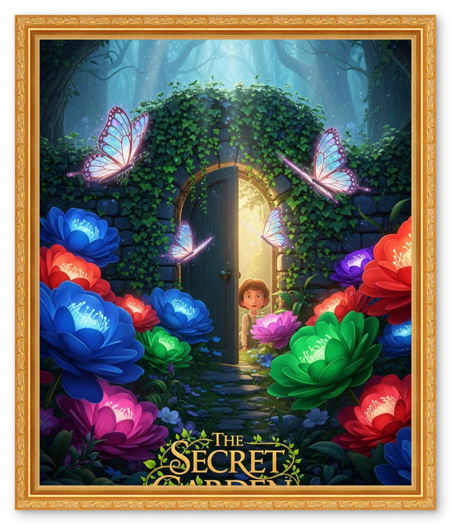 Movie Poster Keepsake Frame (Style 1) - corner and profile view