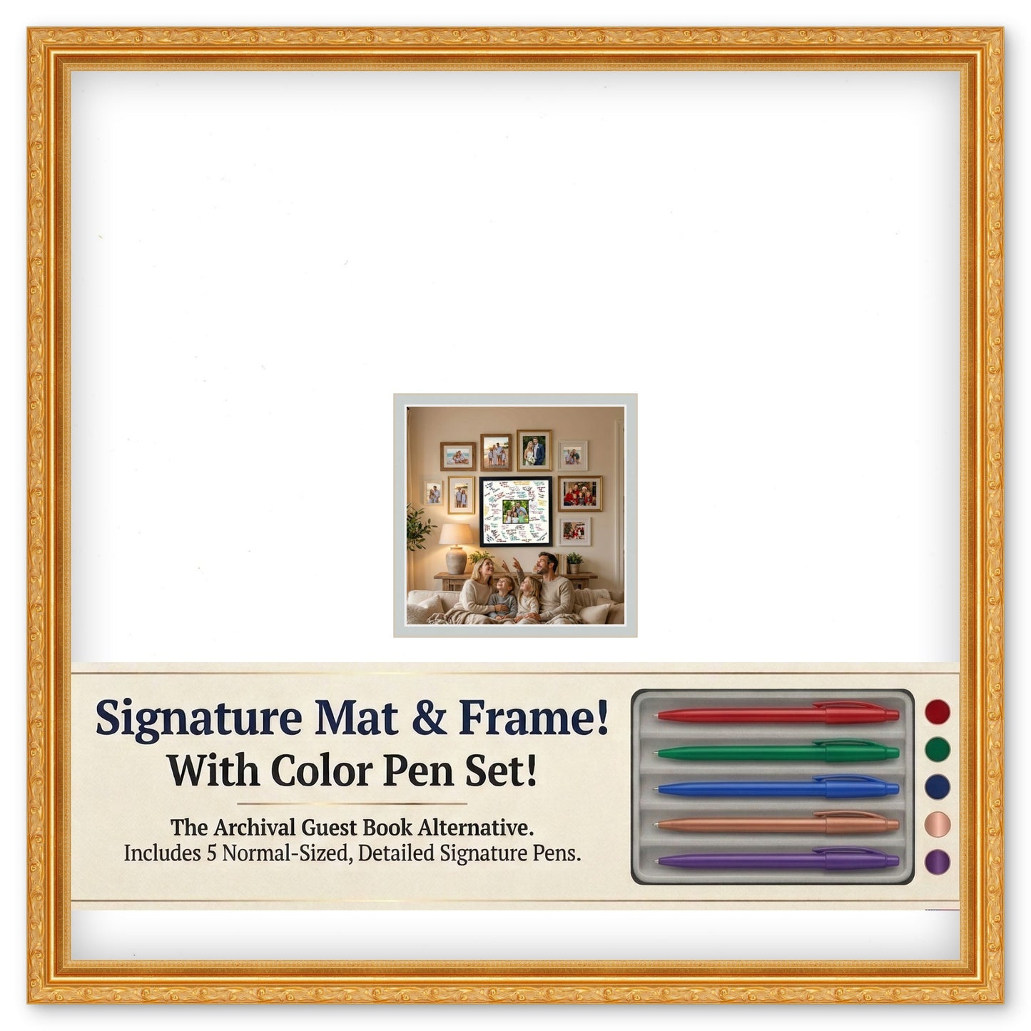 Signature Keepsake Frame (Style 1) - corner and profile view