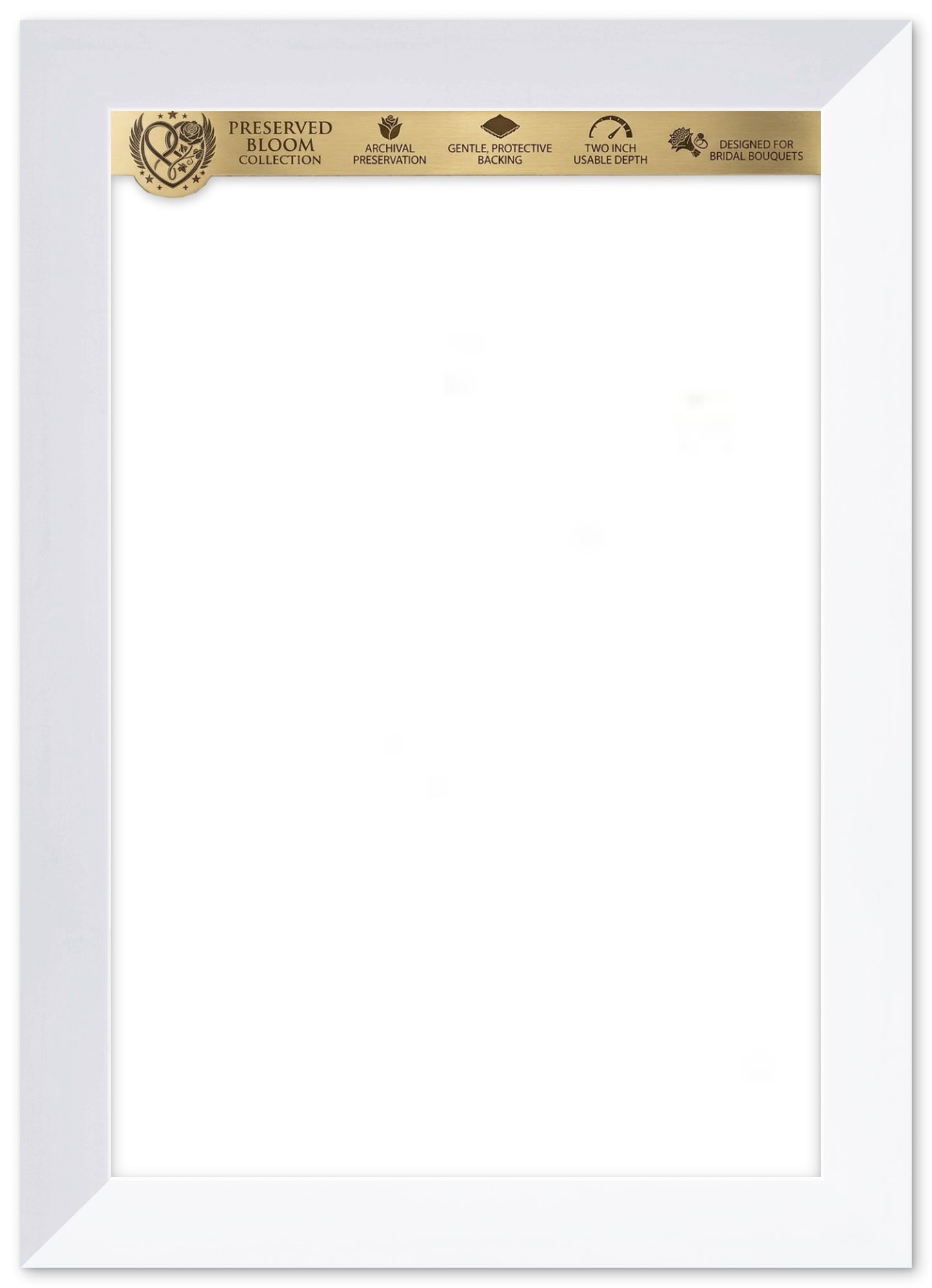 Genuine Hardwood Flower Keepsake Shadowbox Bouquet Frame (Style 2) - corner and profile view