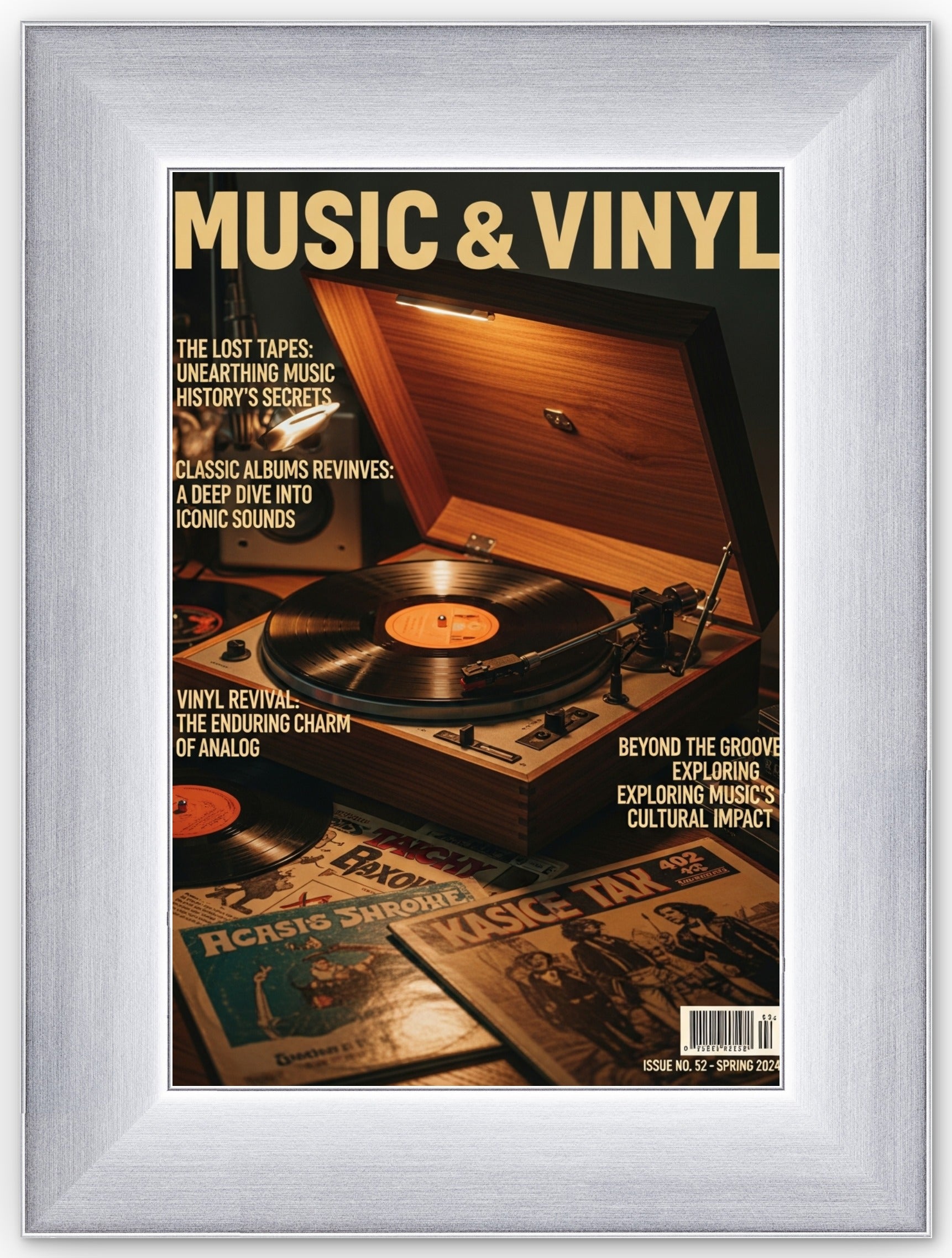Magazine Keepsake Frame (Style 3) - corner and profile view