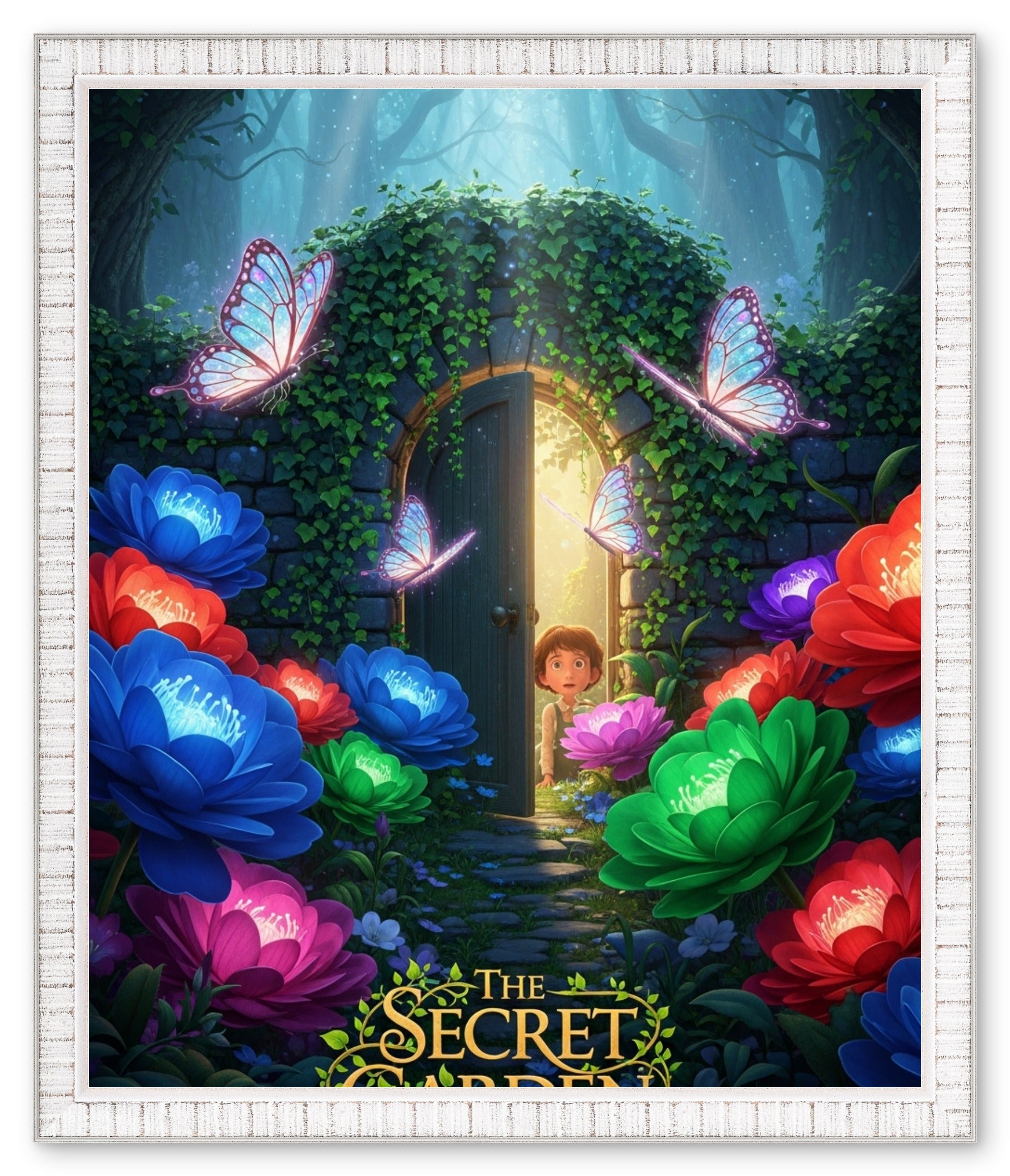 Movie Poster Keepsake Frame (Style 2) - corner and profile view