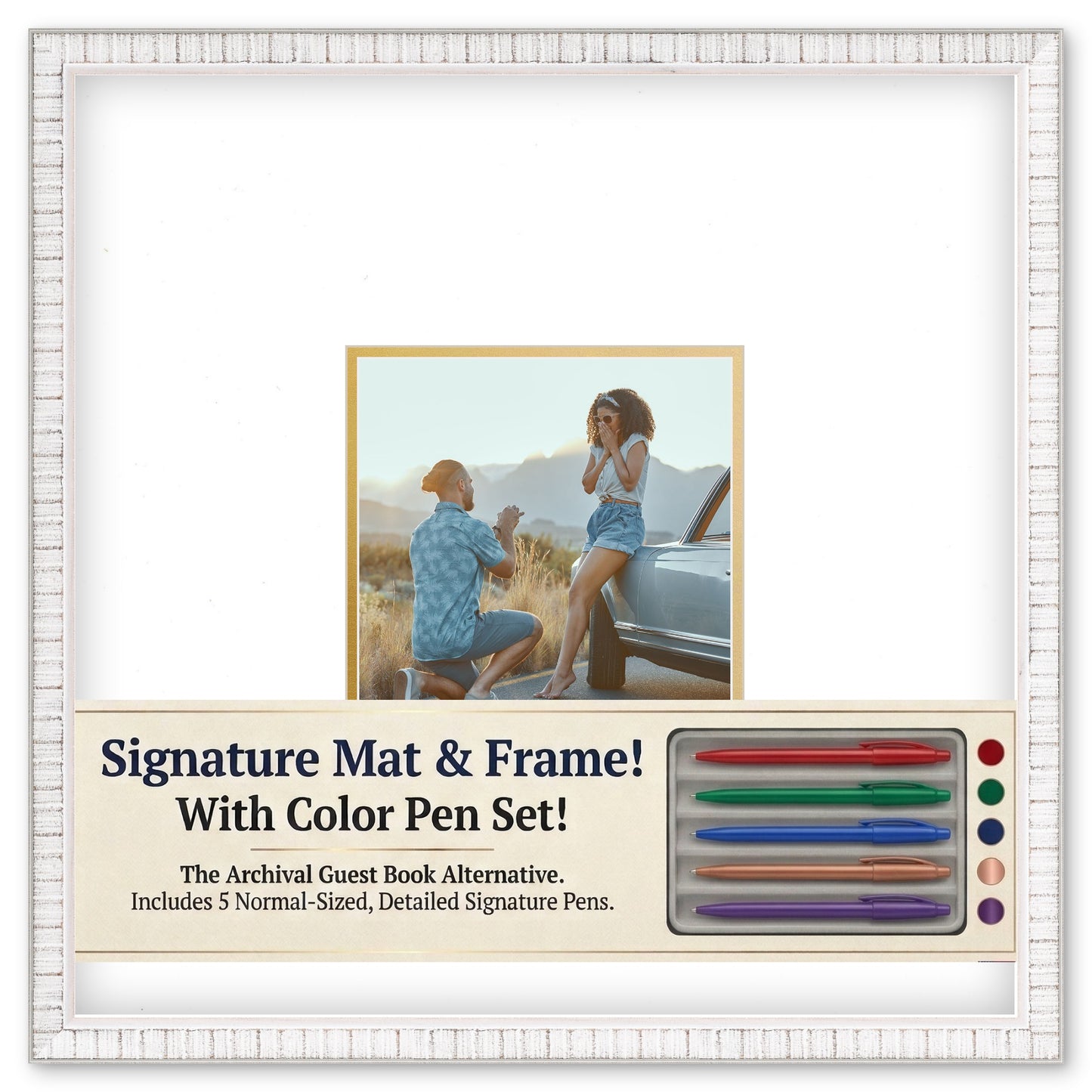 Signature Keepsake Frame (Style 2) - corner and profile view