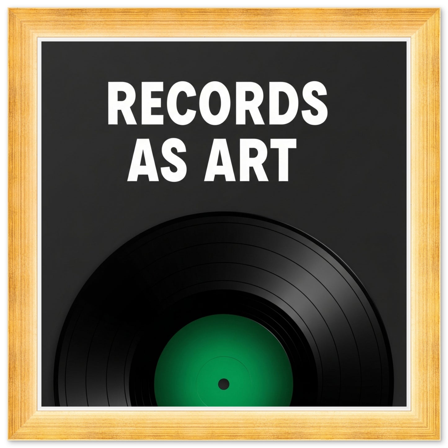 Hardwood Album Cover Keepsake Vinyl Record Frame (Style 4) - corner and profile view