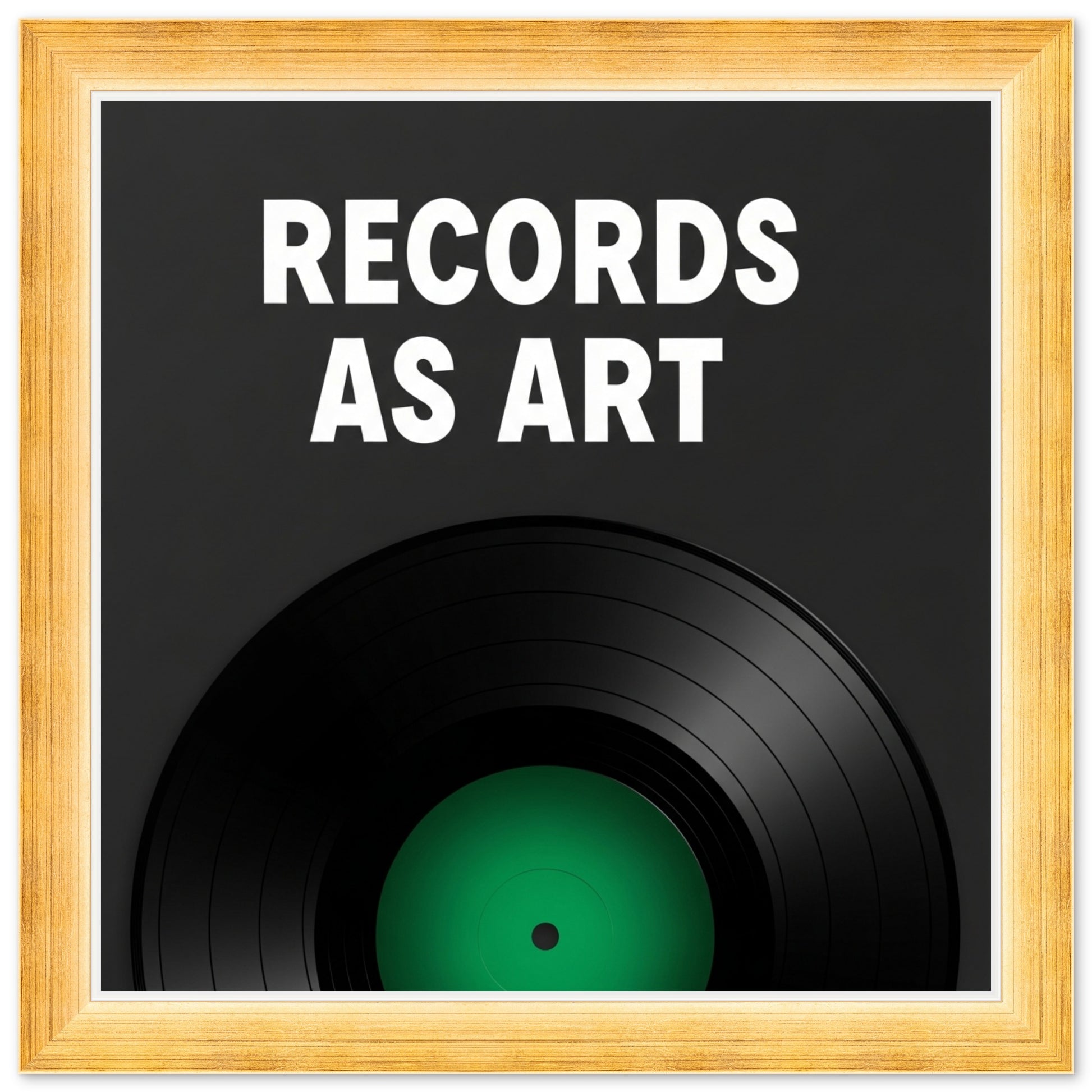 Hardwood Album Cover Keepsake Vinyl Record Frame (Style 4) - corner and profile view