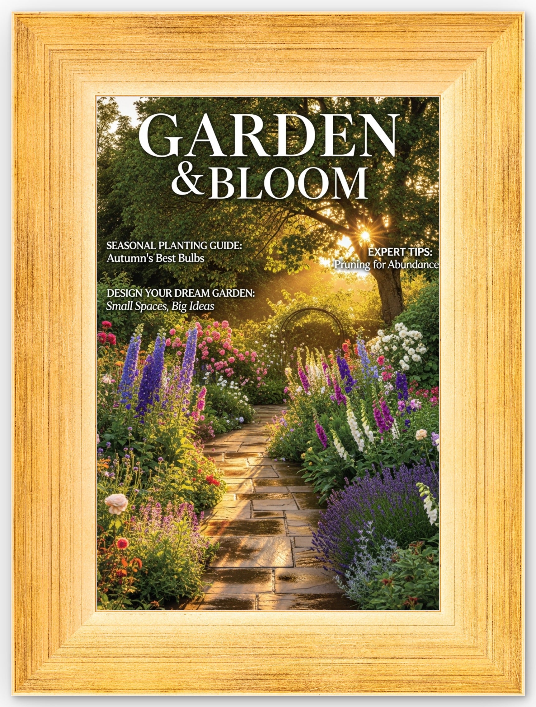 Magazine Keepsake Frame (Style 4) - corner and profile view