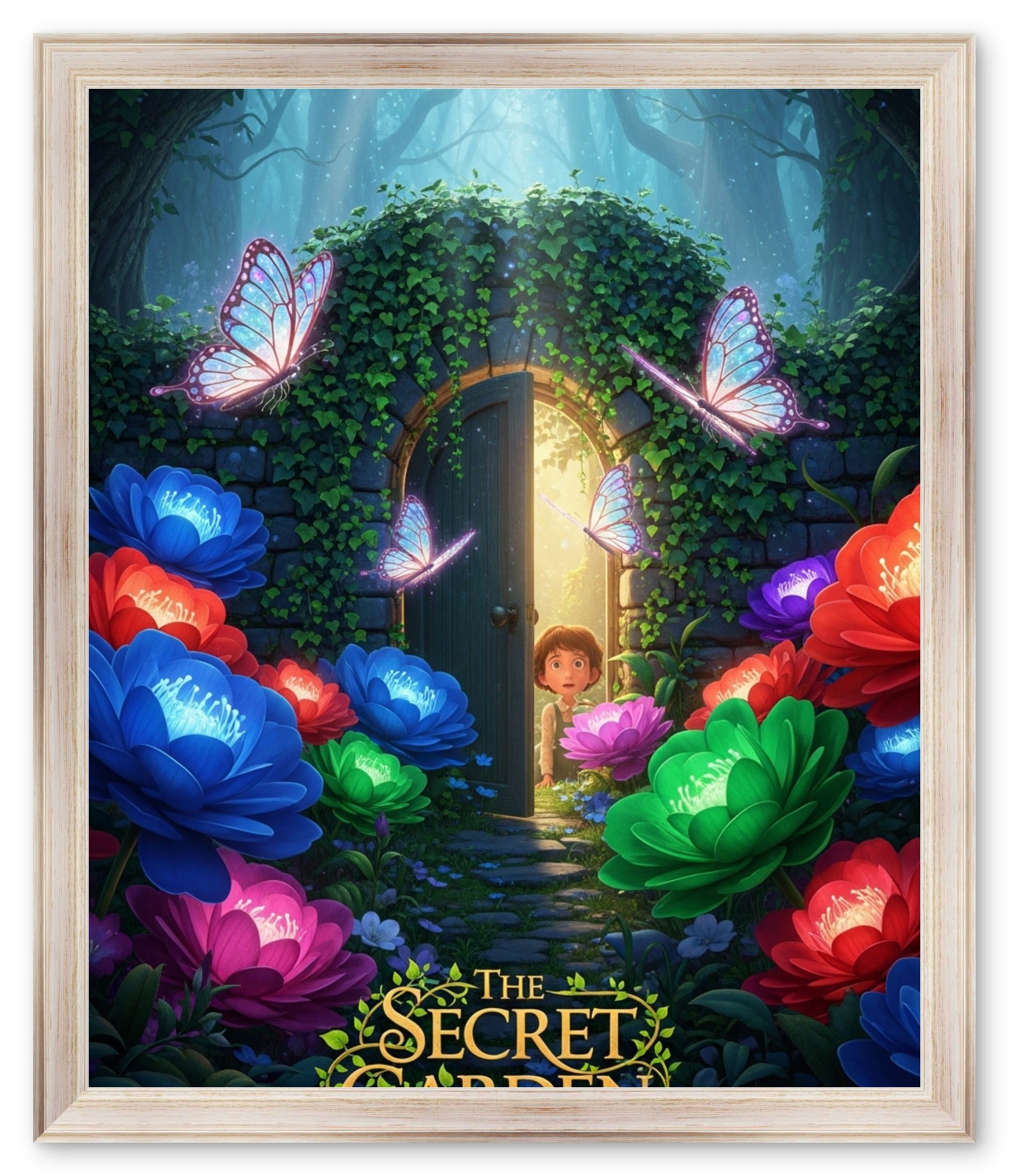 Movie Poster Keepsake Frame (Style 3) - corner and profile view