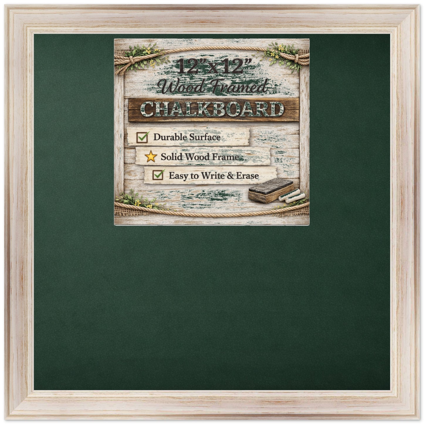 Chalkboard with Frame (Style 3) - corner and profile view