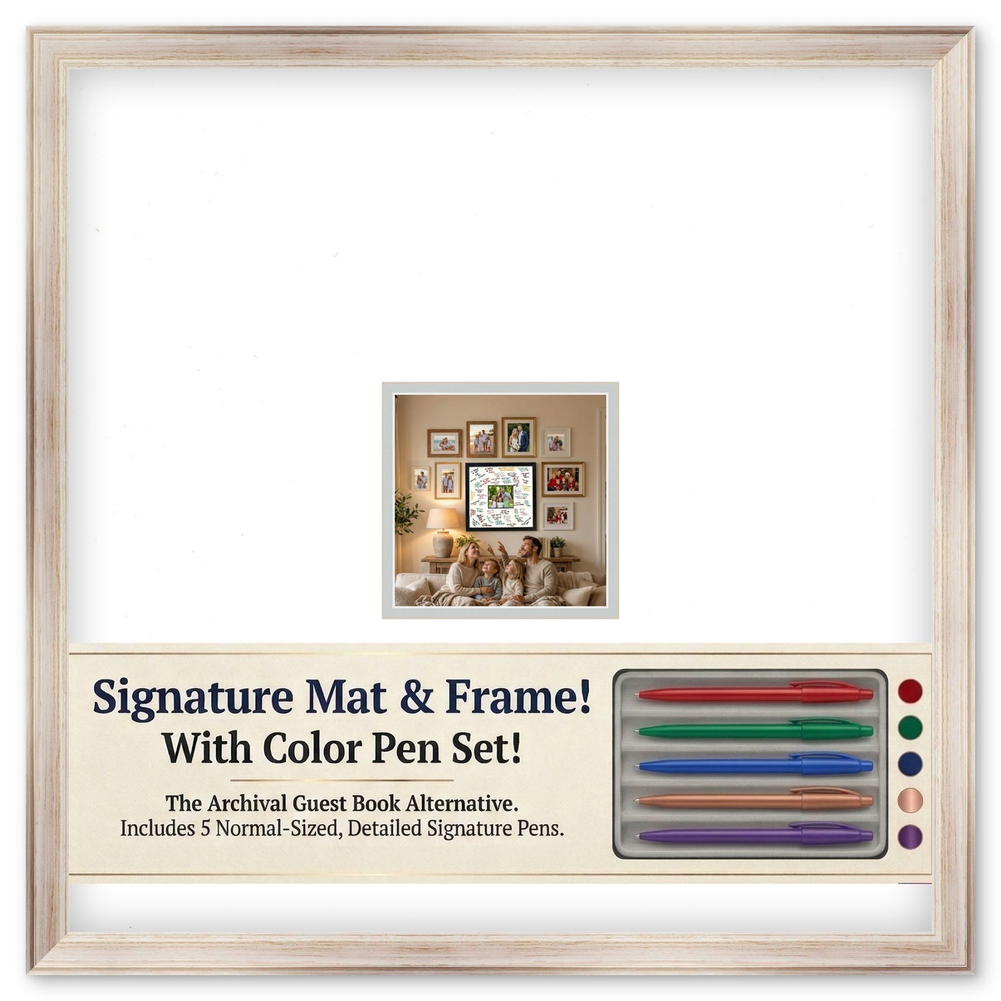 Signature Keepsake Frame (Style 3) - corner and profile view