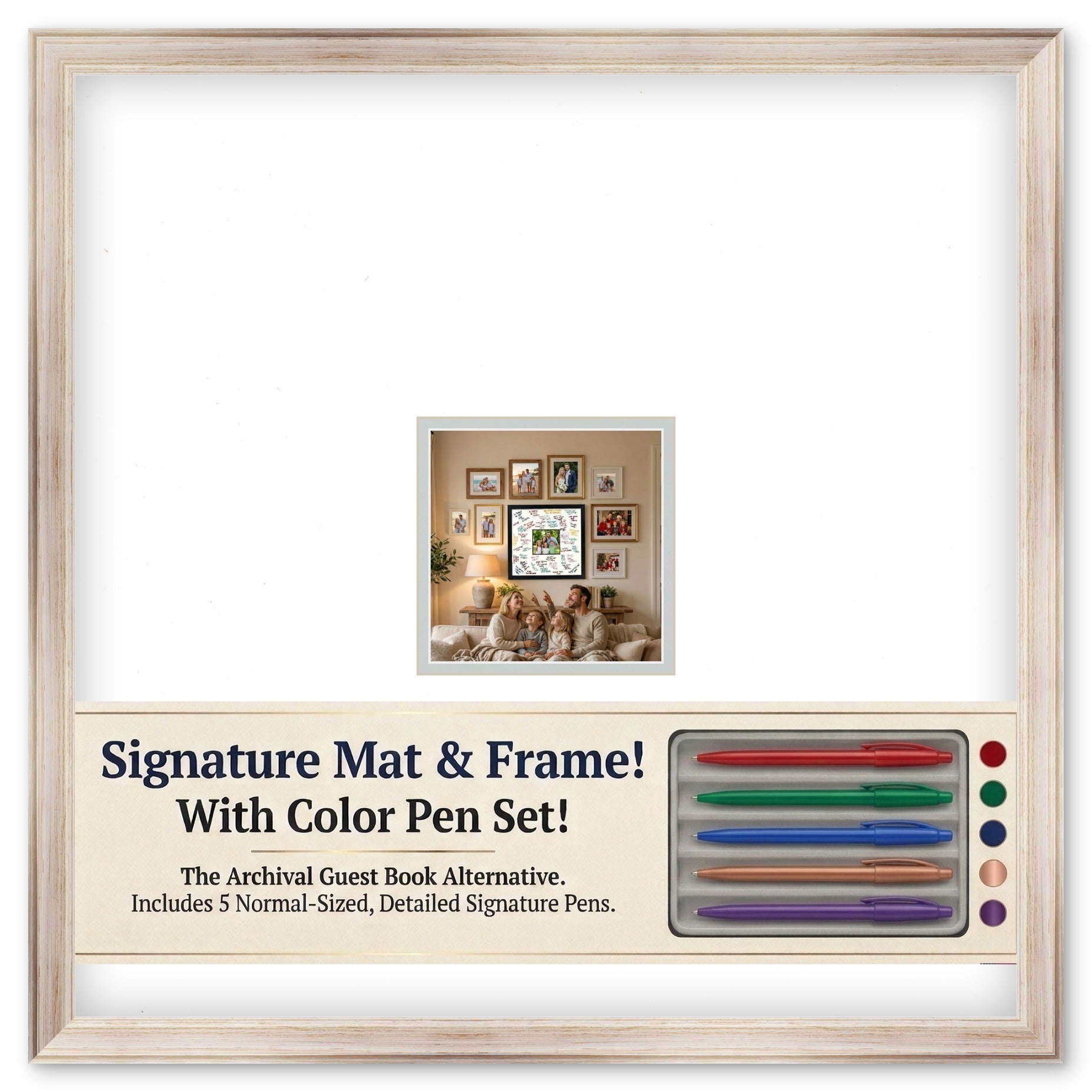 Signature Keepsake Frame (Style 3) - corner and profile view