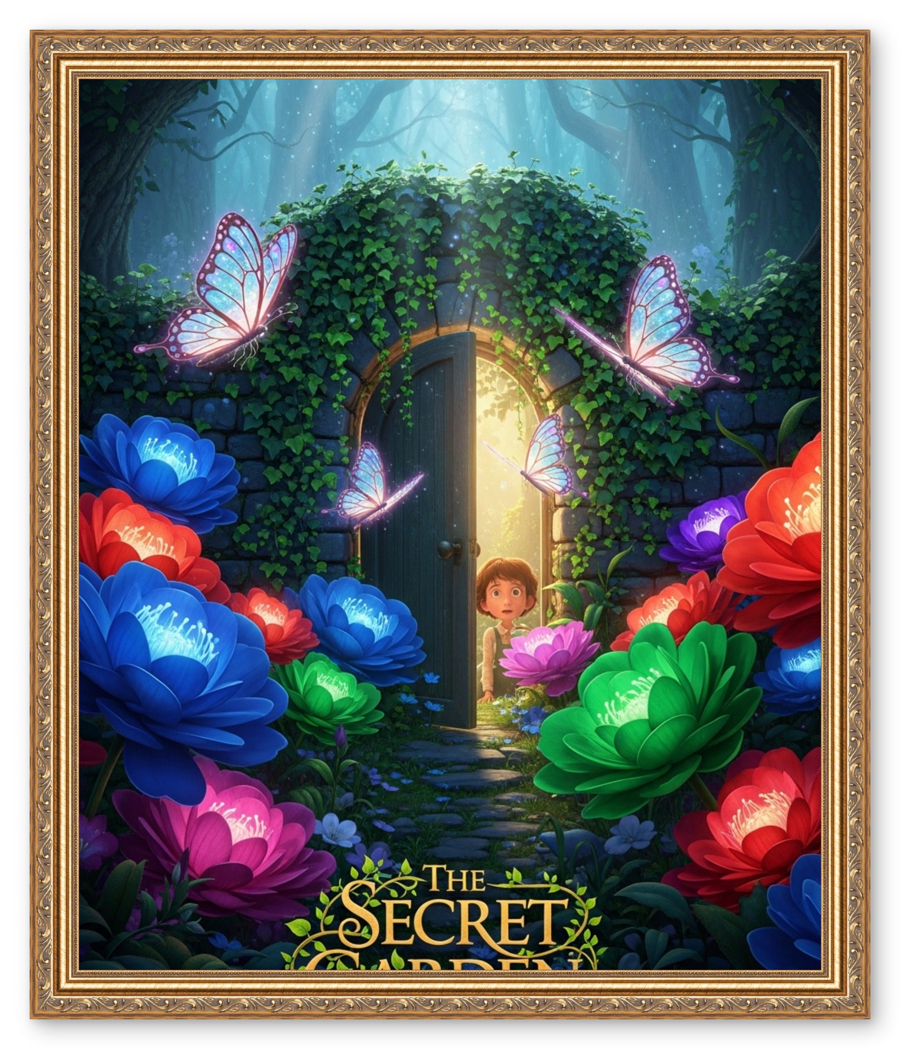 Movie Poster Keepsake Frame (Style 4) - corner and profile view