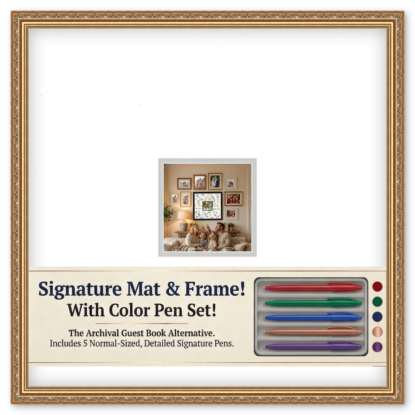 Signature Keepsake Frame (Style 4) - corner and profile view