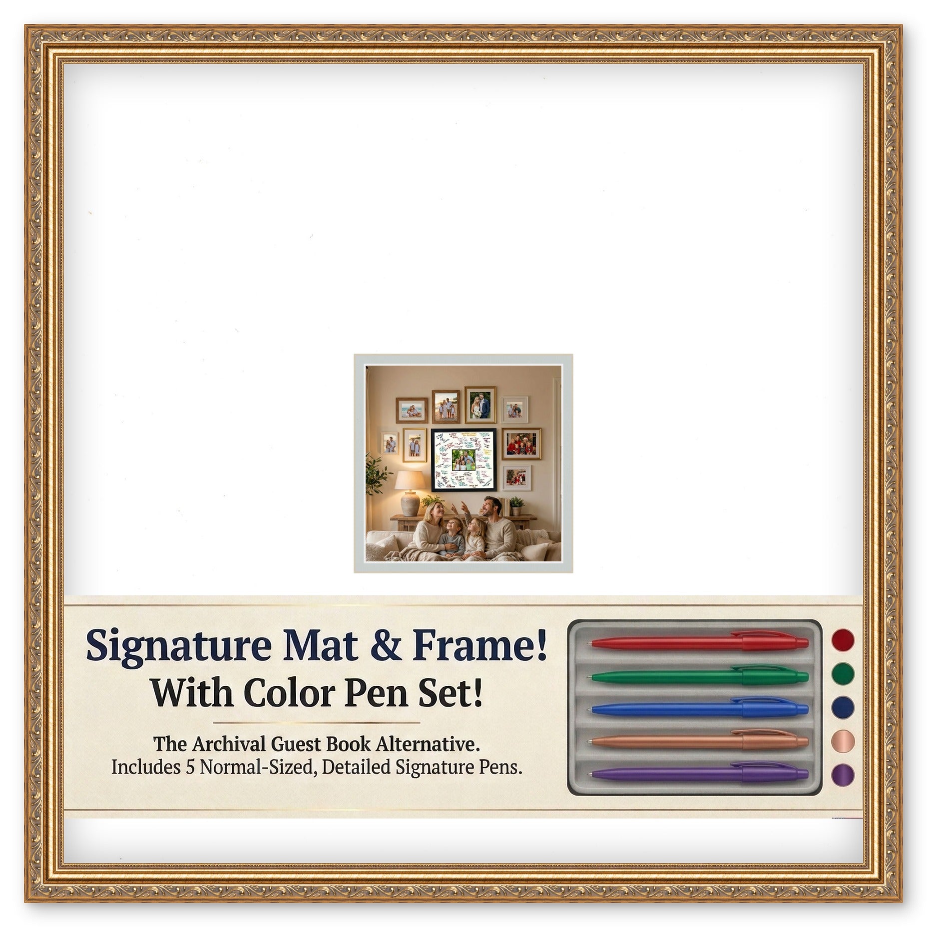 Signature Keepsake Frame (Style 4) - corner and profile view