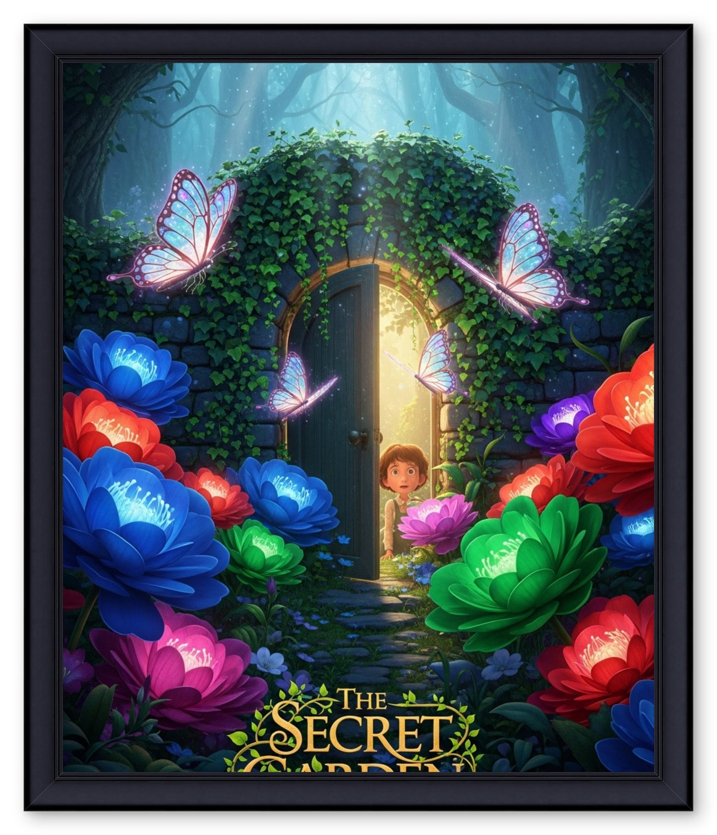 Movie Poster Keepsake Frame (Style 5) - corner and profile view