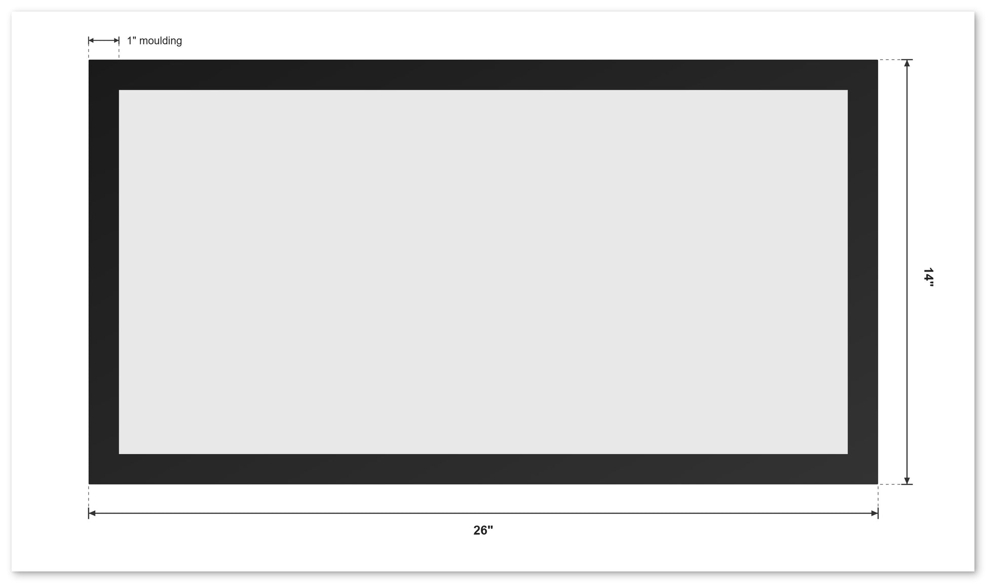 Chalkboard with Frame (Style 2) - size reference