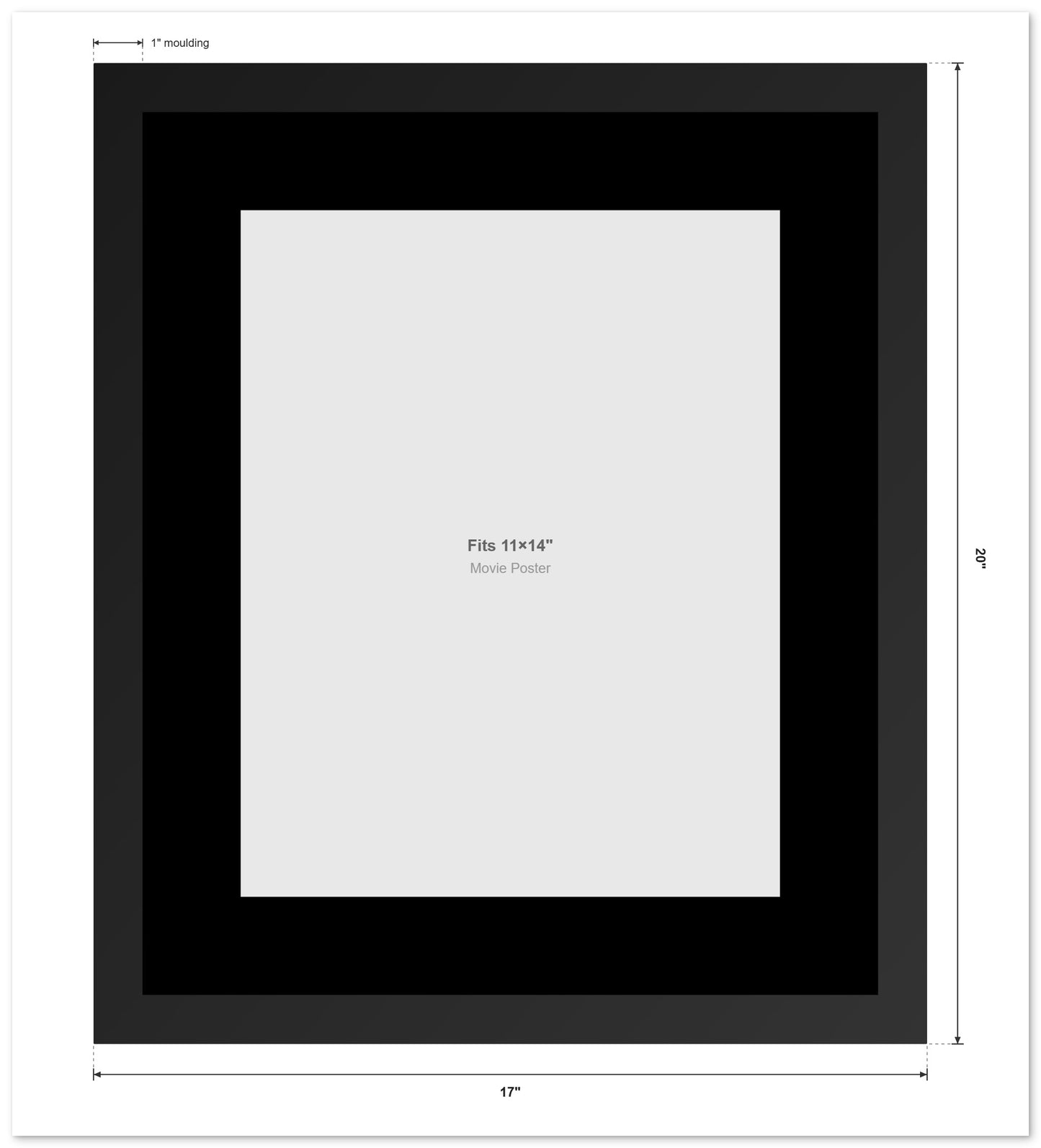 Movie Poster Keepsake Frame (Style 7) - back and hardware