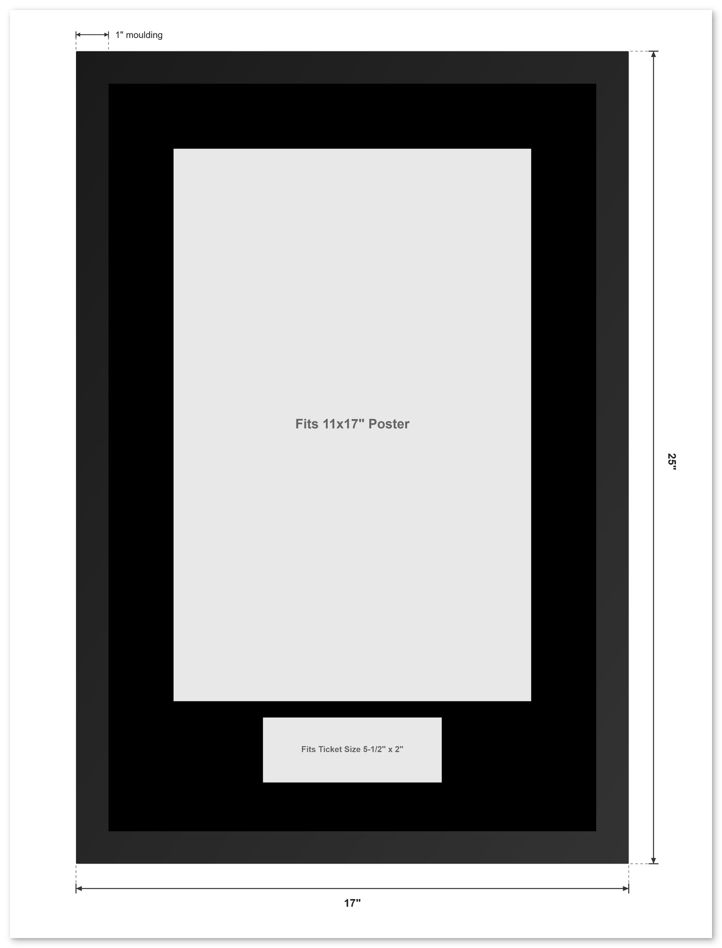 Ticket and Photo Memory Frame (Style 9) - detail view