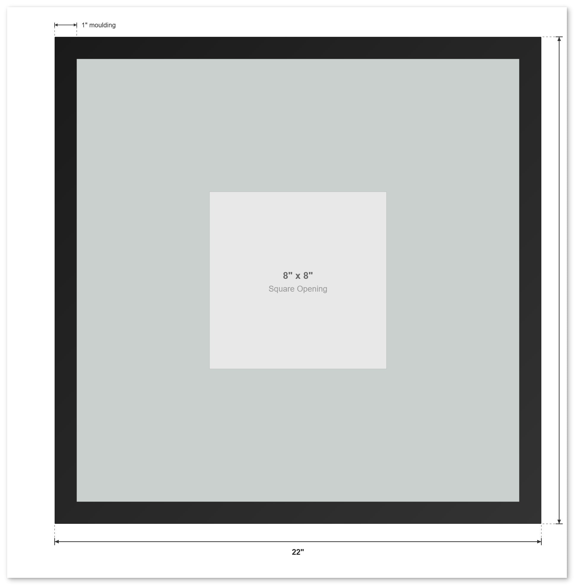 Signature Keepsake Frame (Style 5) - back and hardware