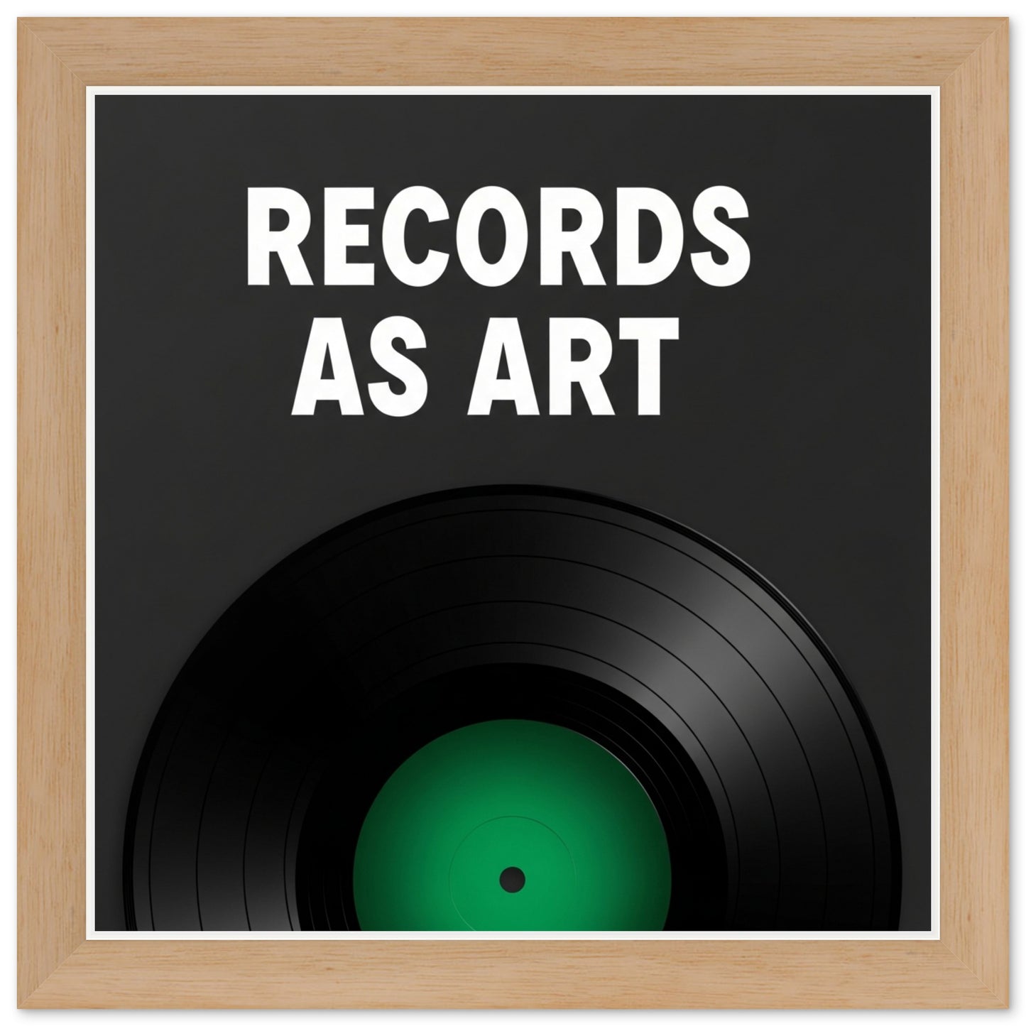 Hardwood Album Cover Keepsake Vinyl Record Frame (Style 5) - corner and profile view