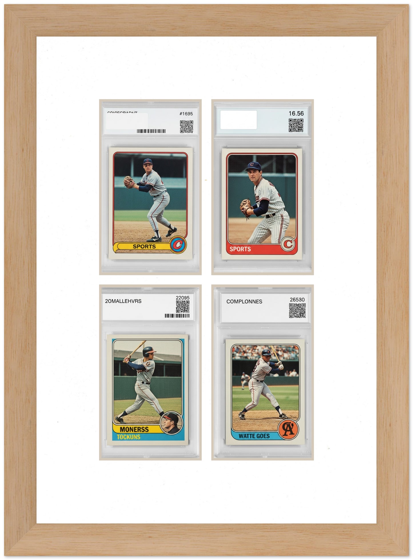 PSA AGS Graded Card Frame with White Mat (Style 5) - corner and profile view