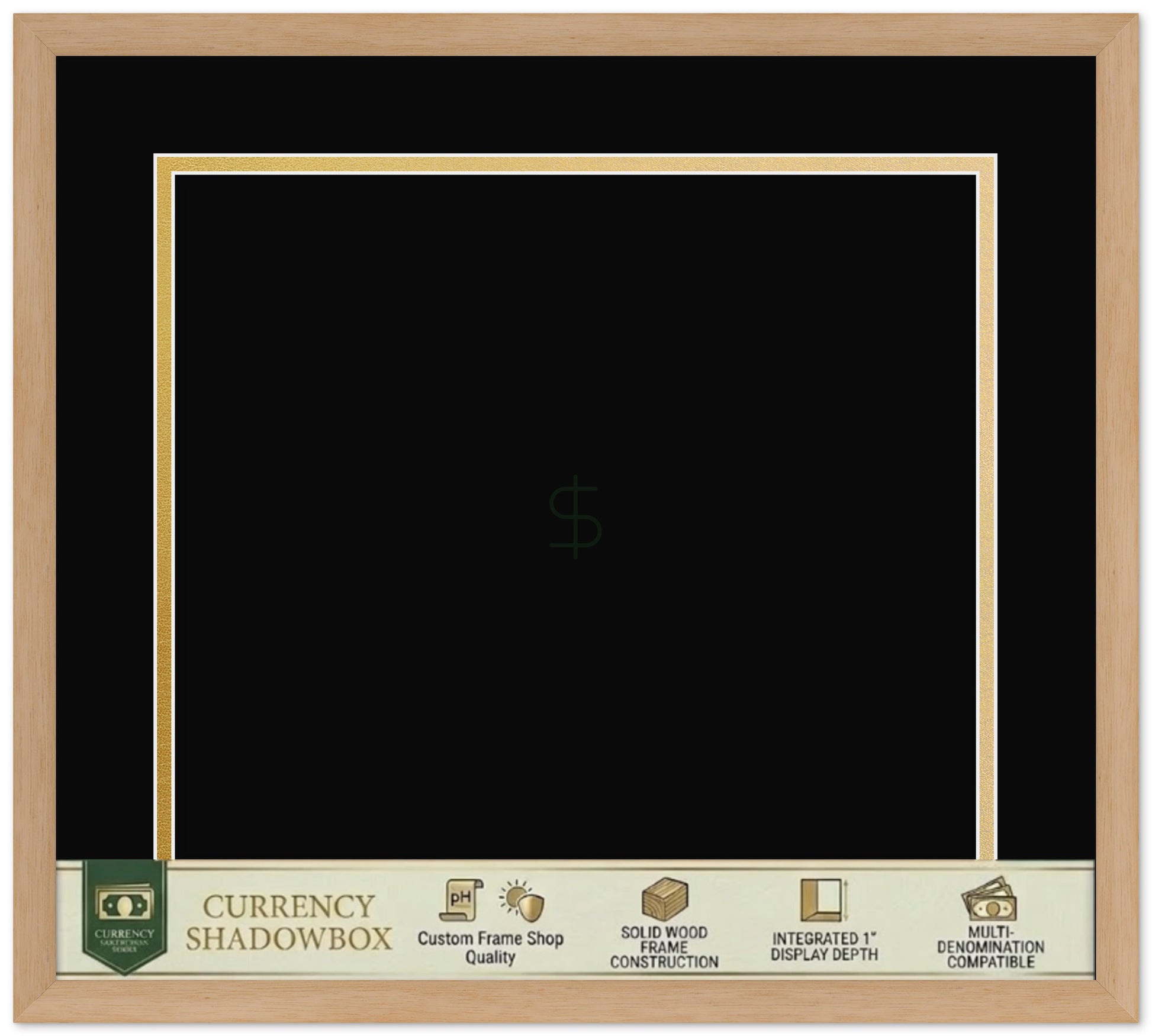 Currency Frame (Style 5) - corner and profile view