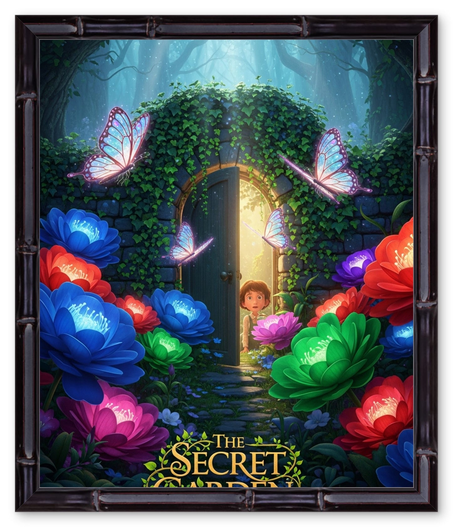 Movie Poster Keepsake Frame (Style 6) - corner and profile view