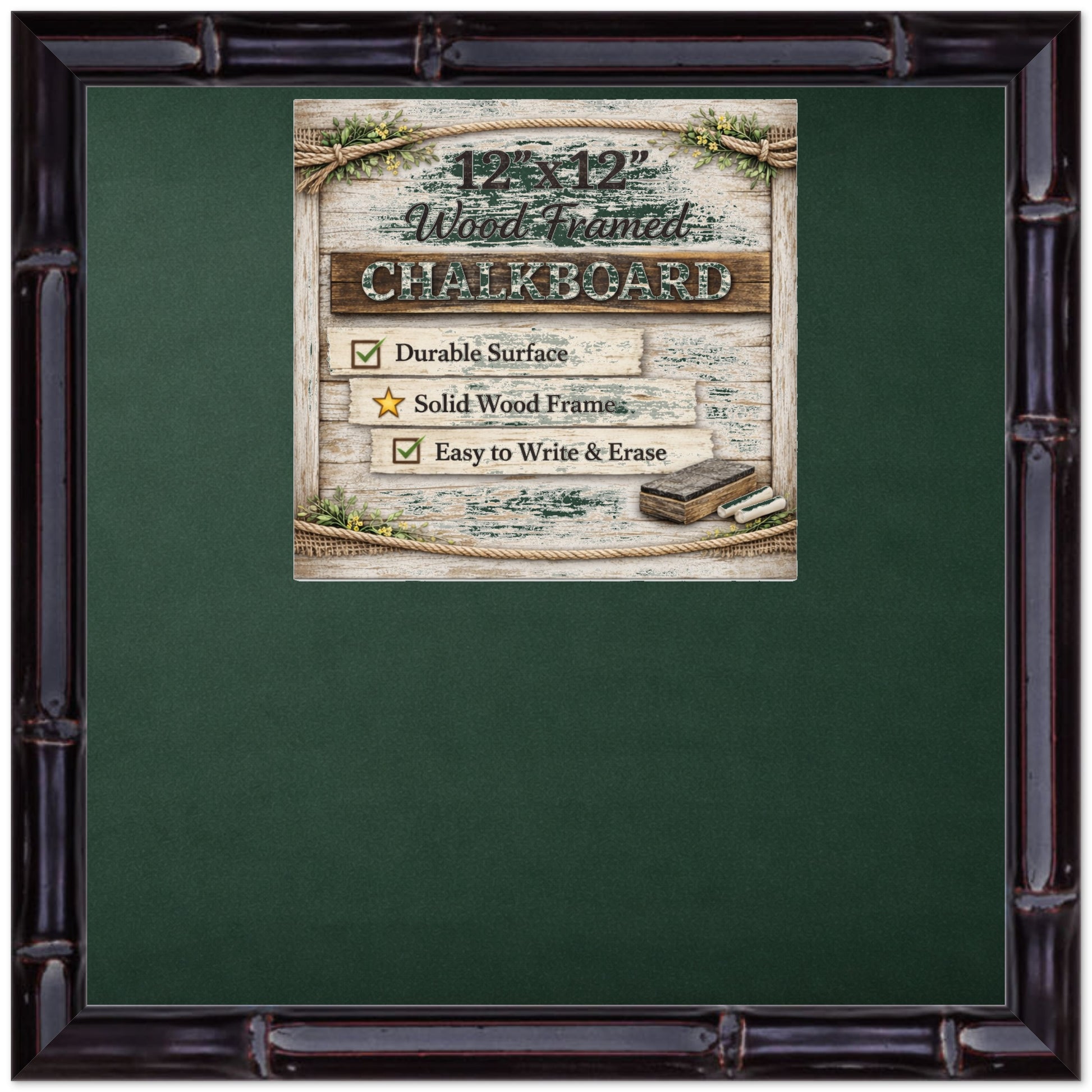 Chalkboard with Frame (Style 6) - corner and profile view