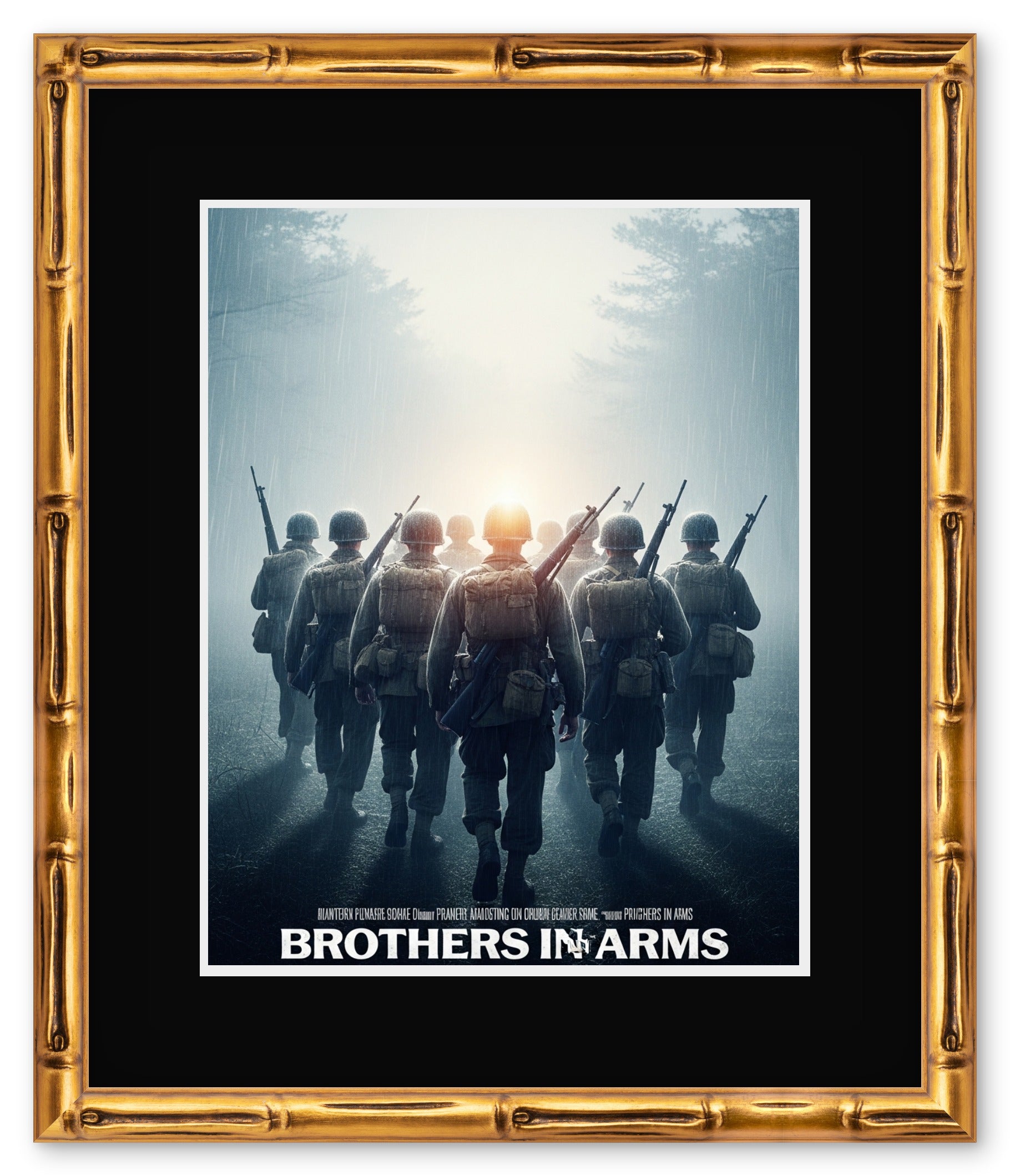 Movie Poster Keepsake Frame (Style 7) - corner and profile view