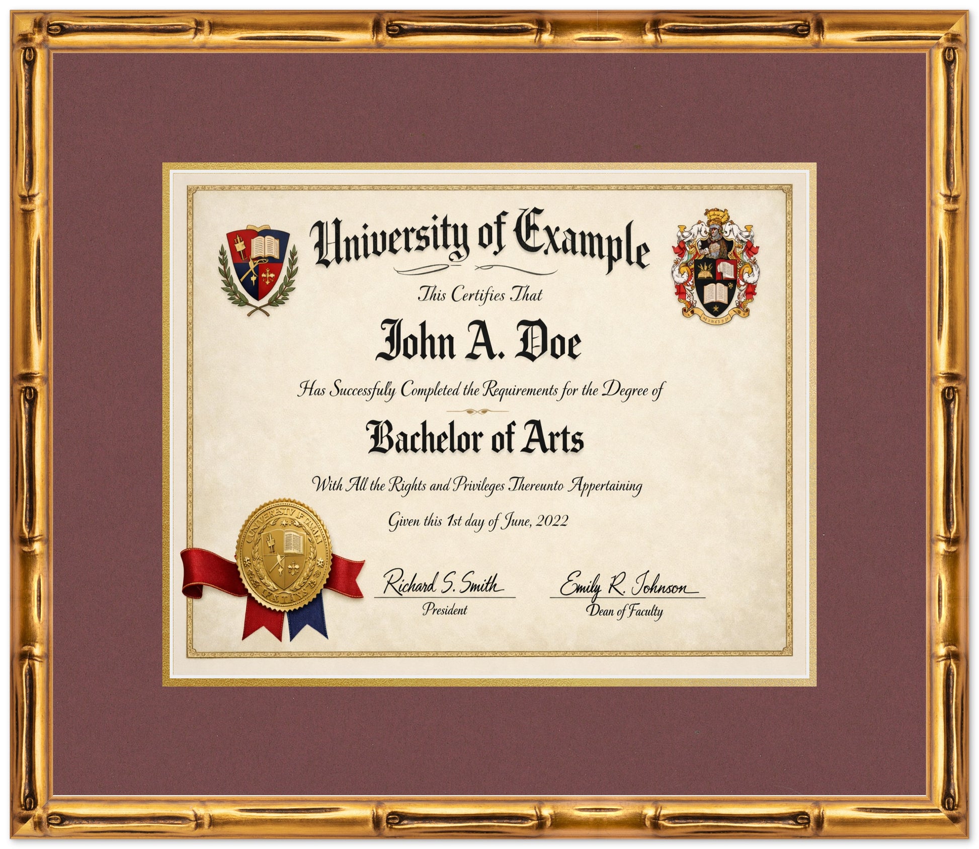 Diploma Military Frame (Style 4) - corner and profile view