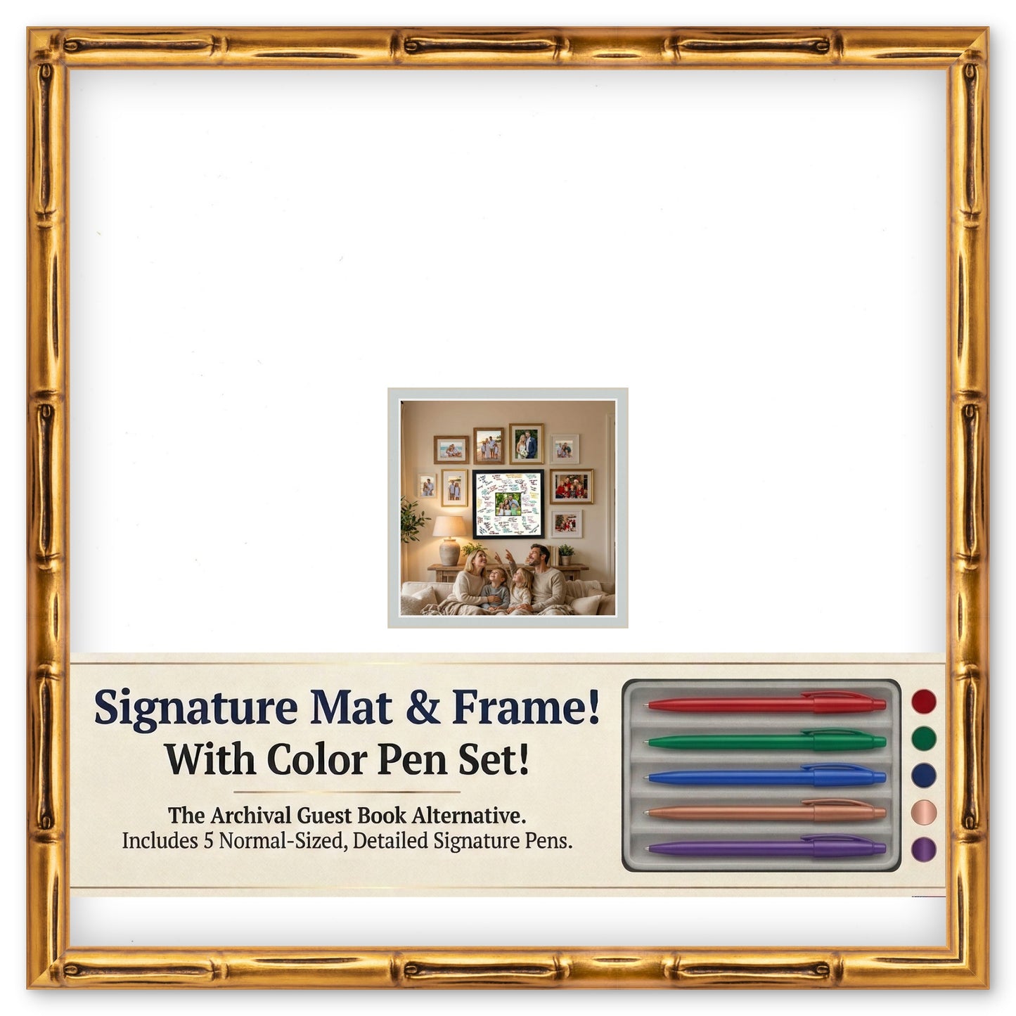 Signature Keepsake Frame (Style 7) - corner and profile view