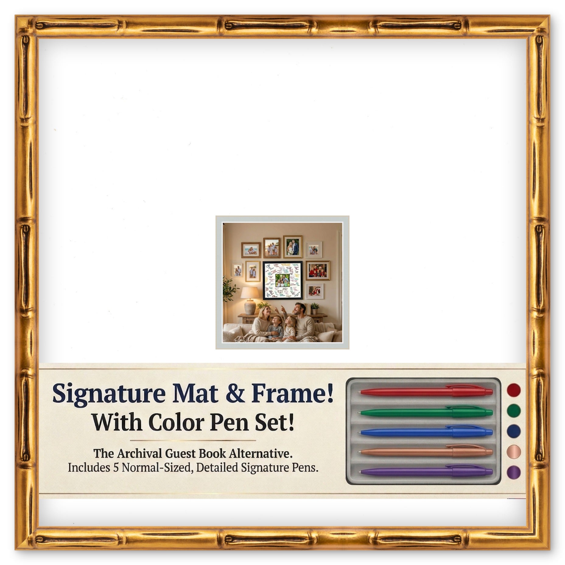 Signature Keepsake Frame (Style 7) - corner and profile view