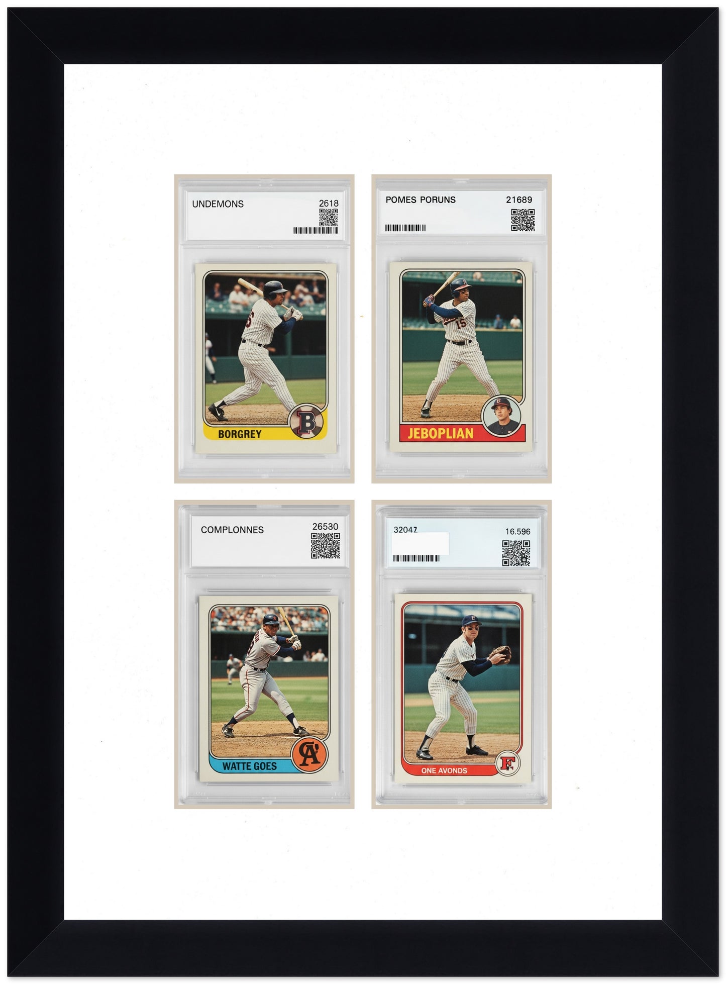 PSA AGS Graded Card Frame with White Mat (Style 6) - corner and profile view