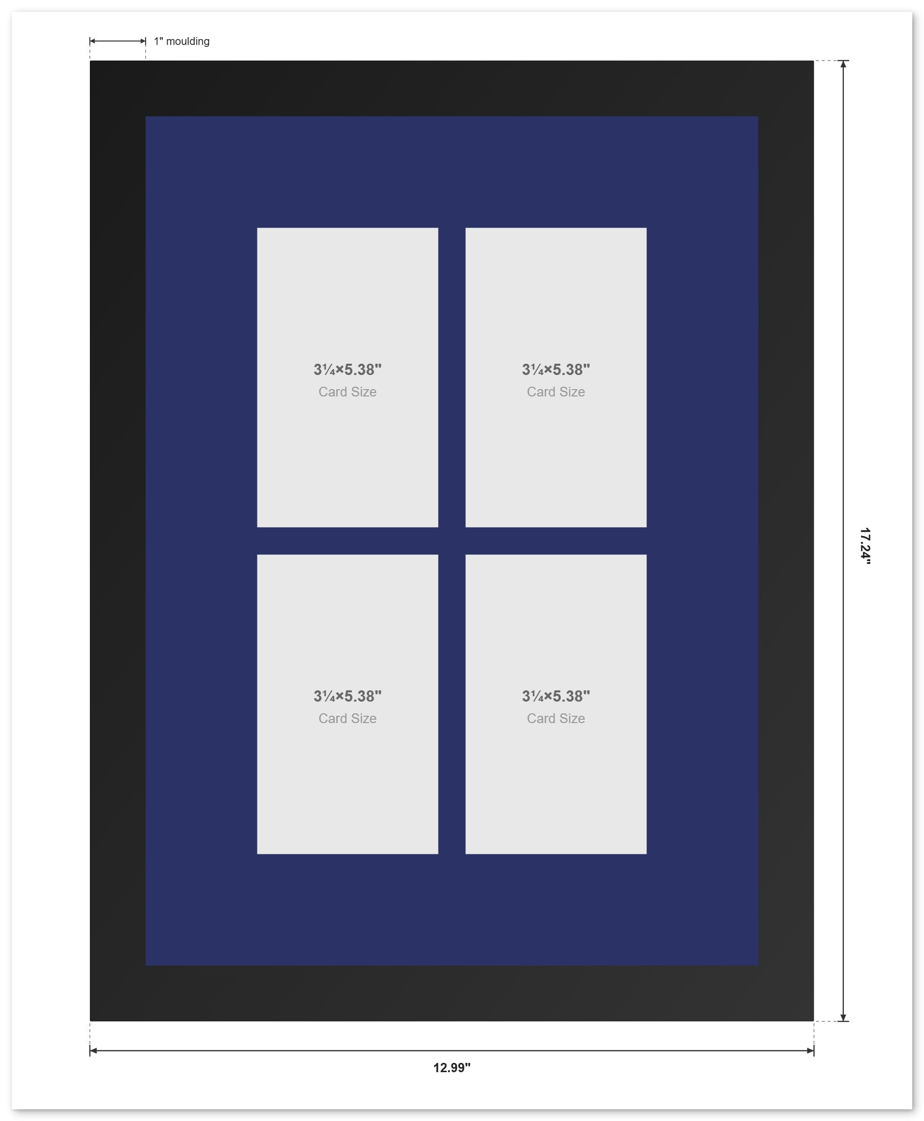 PSA AGS Graded Card Frame with Navy Blue 5