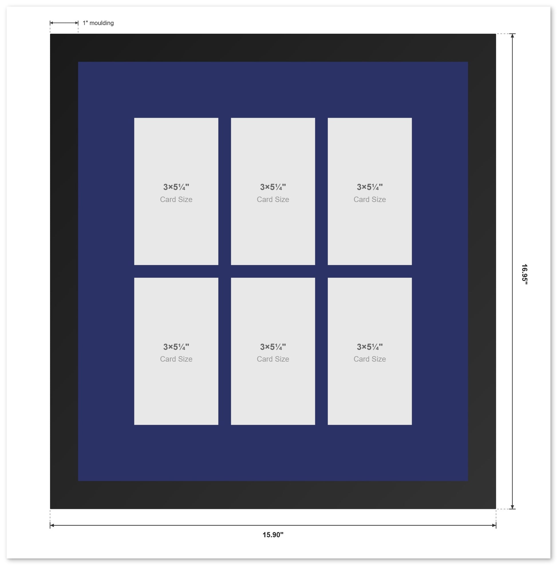 Trading Card Graded Card Frame (Style 9) - angle view