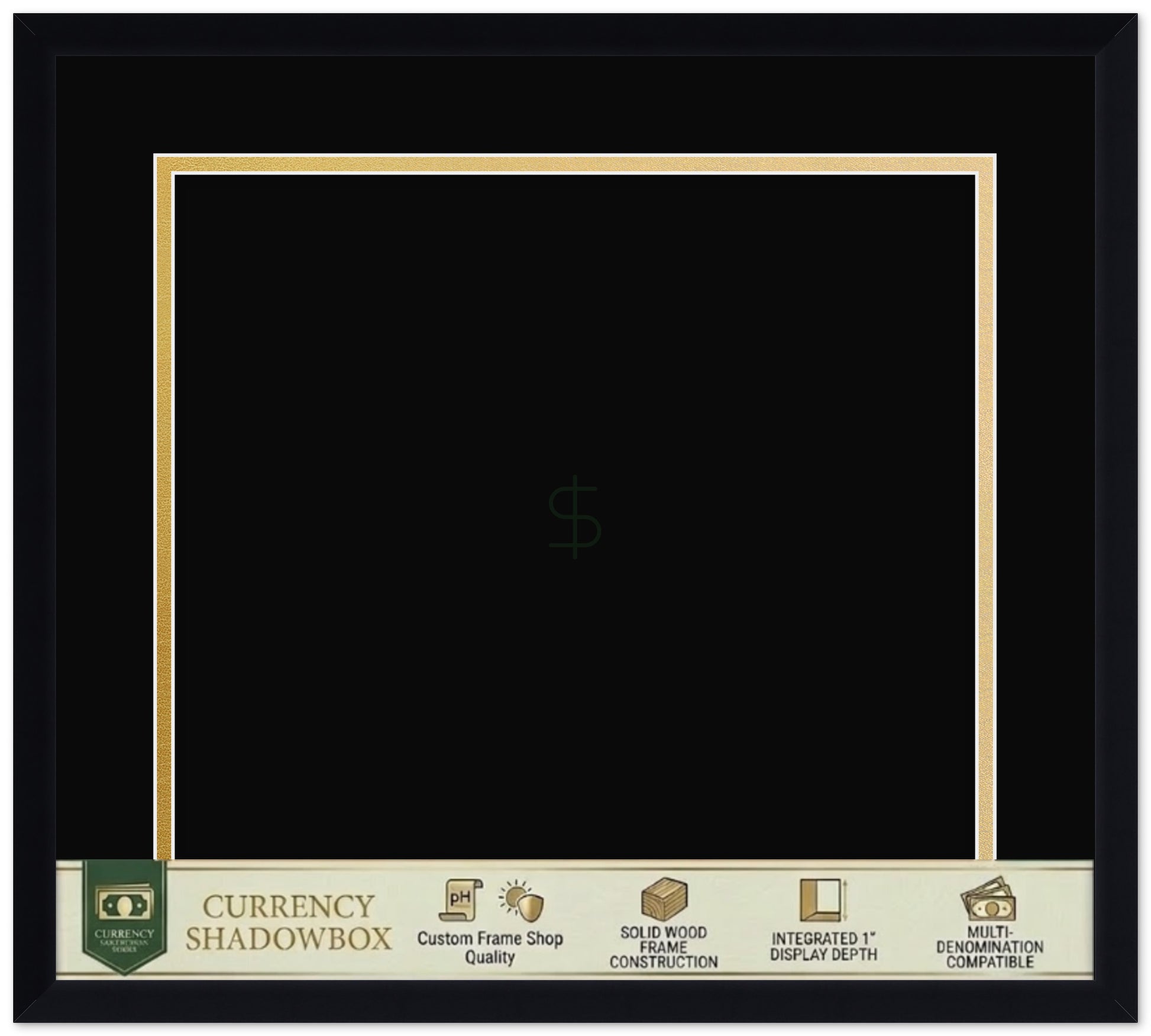 Currency Frame (Style 6) - corner and profile view