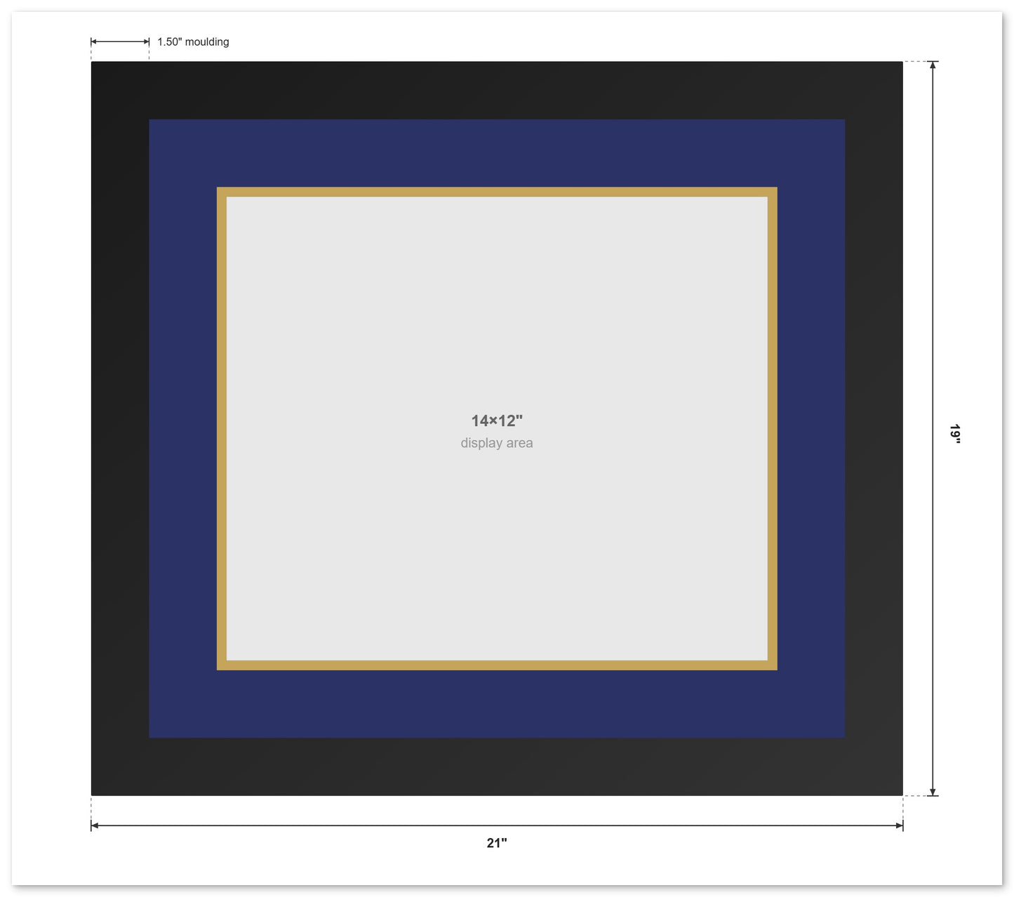 Currency Frame (Style 7) - back and hardware