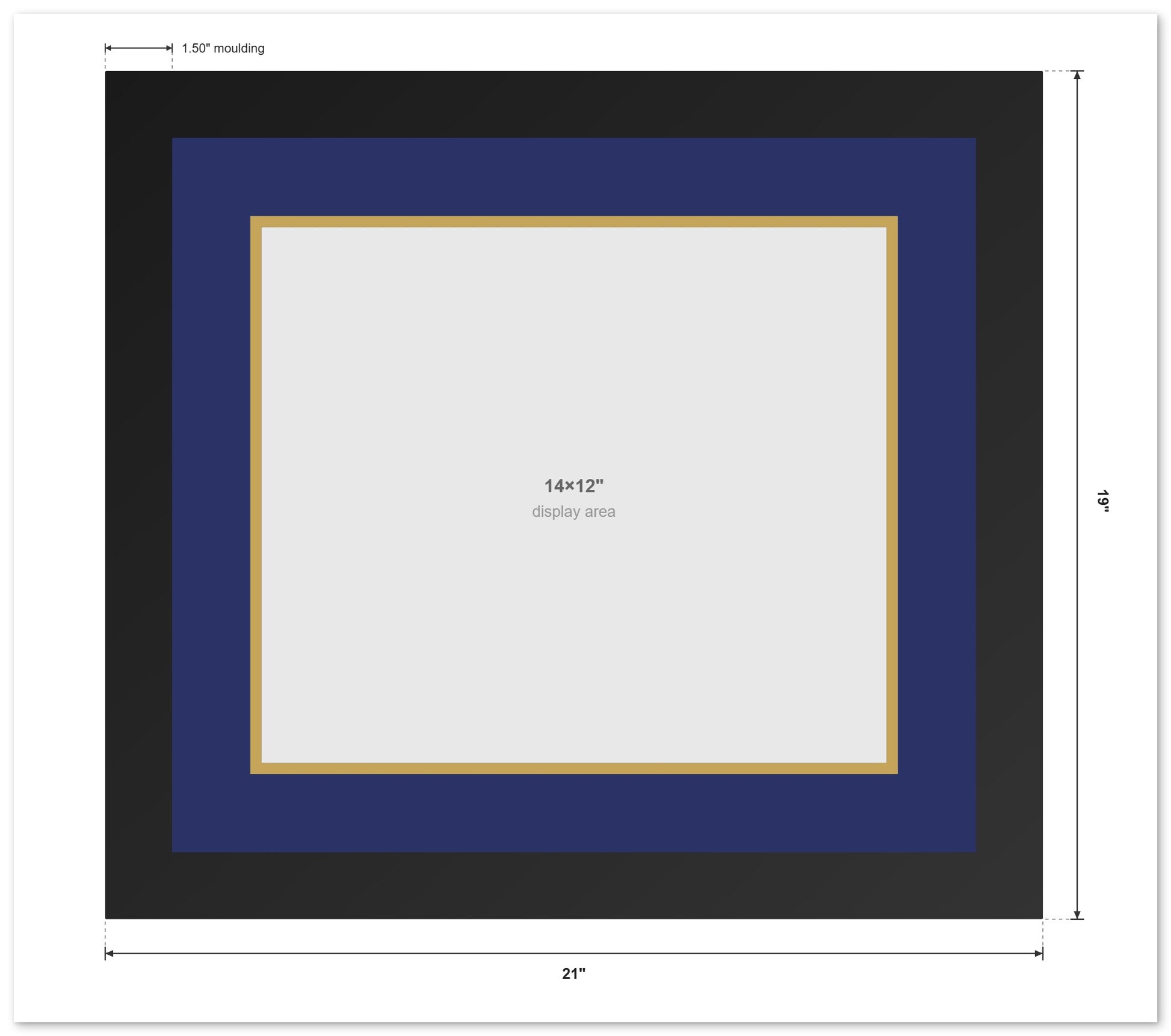 Currency Frame (Style 2) - back and hardware
