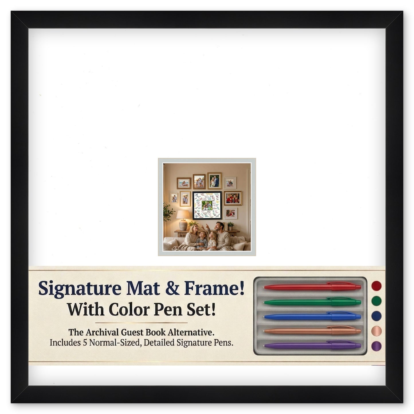 Signature Keepsake Frame (Style 8) - corner and profile view