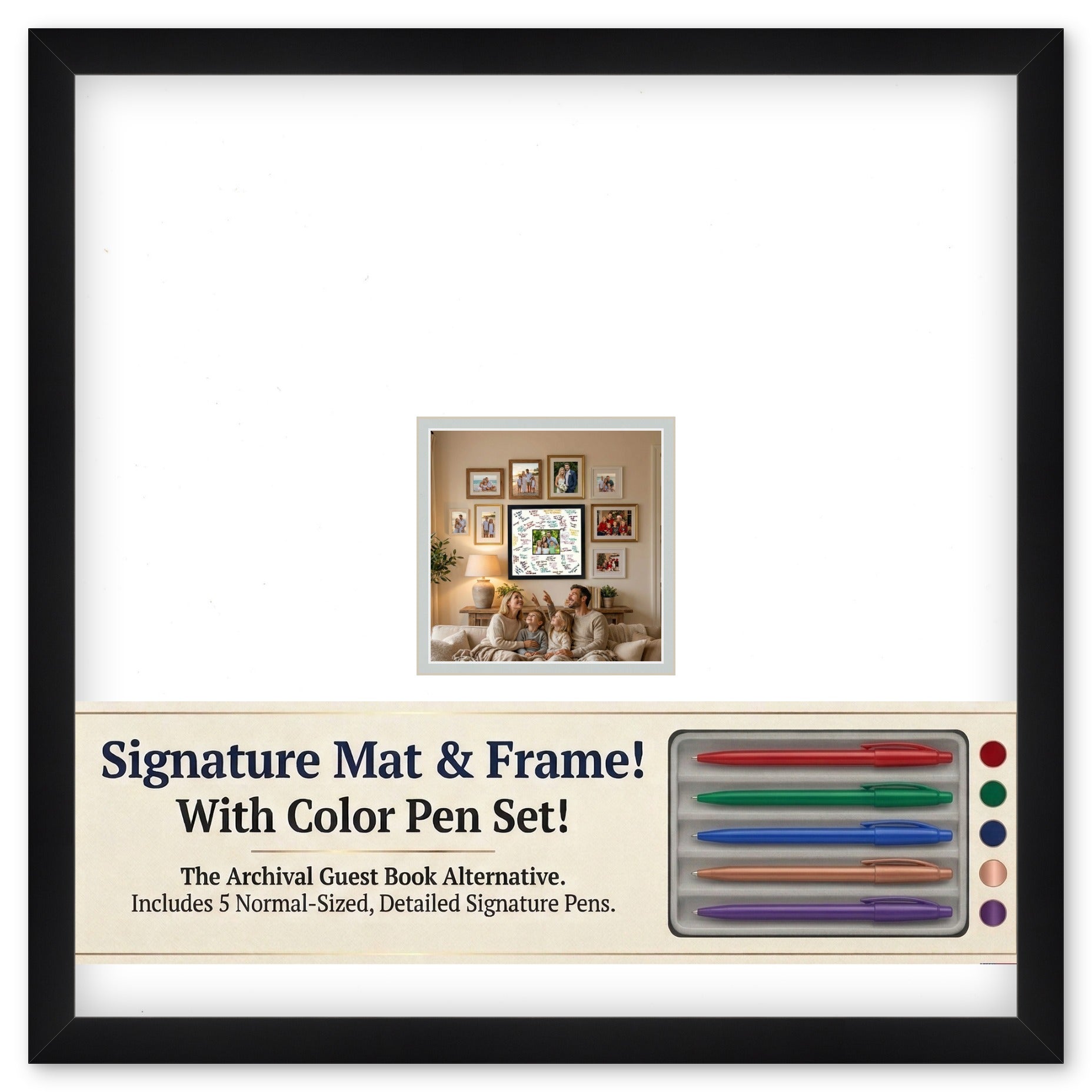 Signature Keepsake Frame (Style 8) - corner and profile view