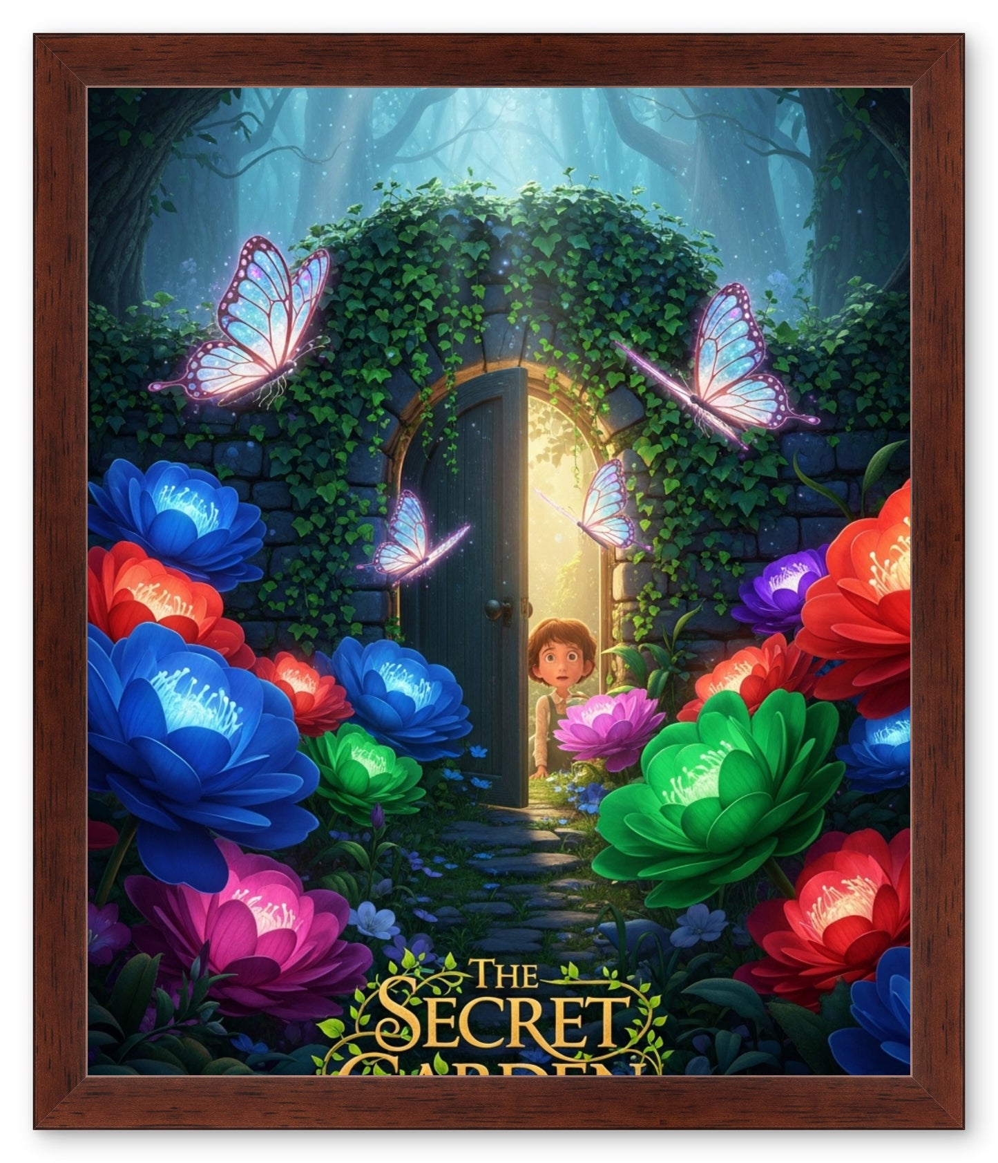 Movie Poster Keepsake Frame (Style 9) - corner and profile view