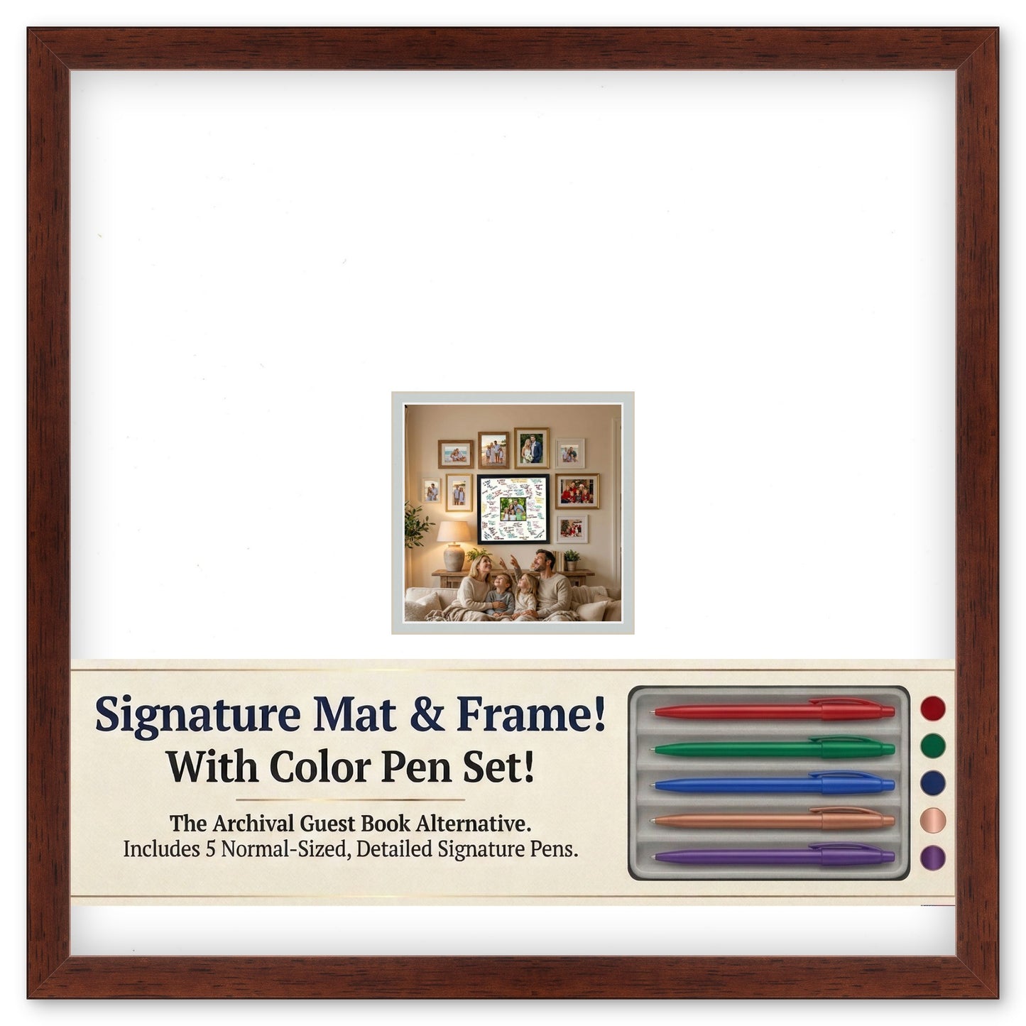 Signature Keepsake Frame (Style 9) - corner and profile view