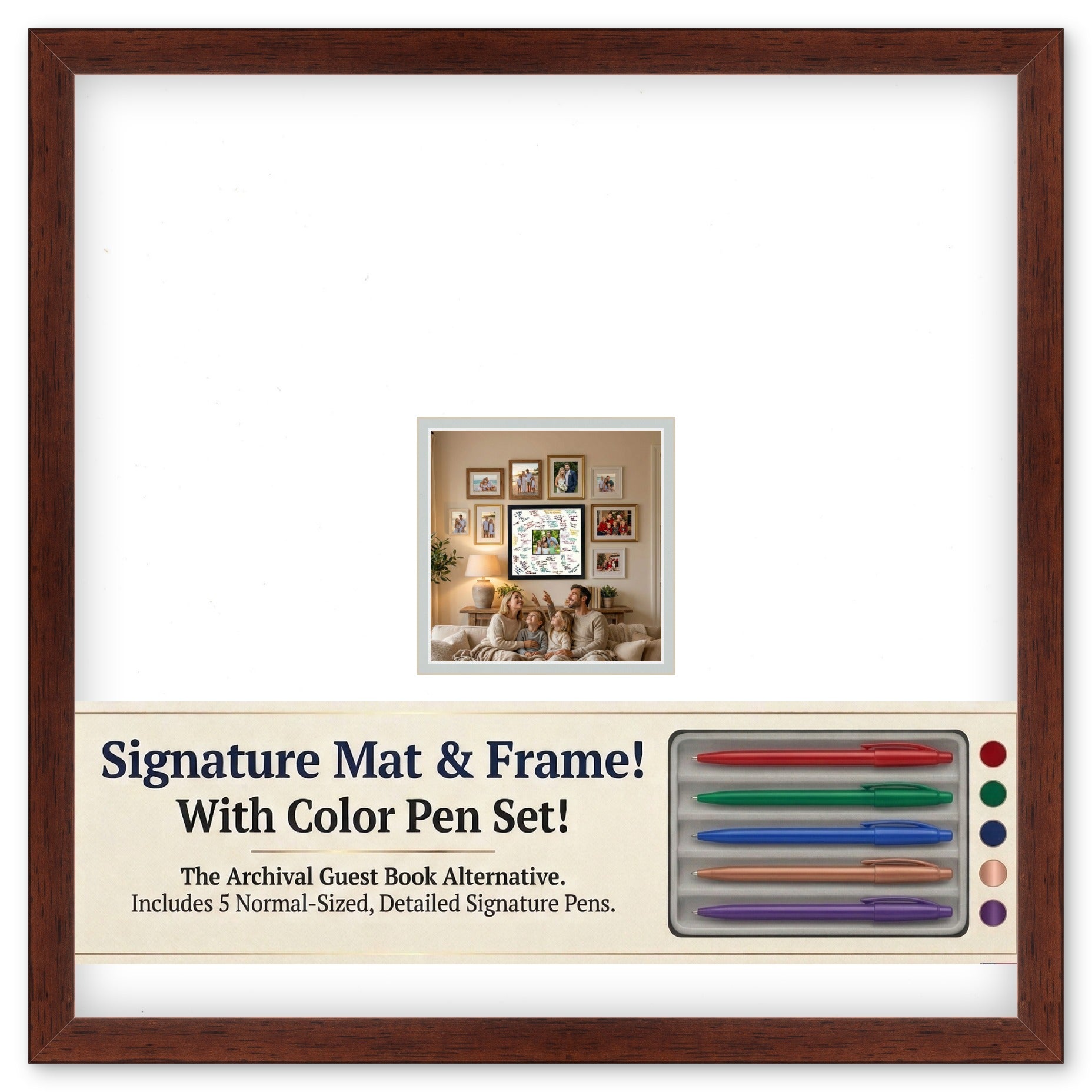 Signature Keepsake Frame (Style 9) - corner and profile view
