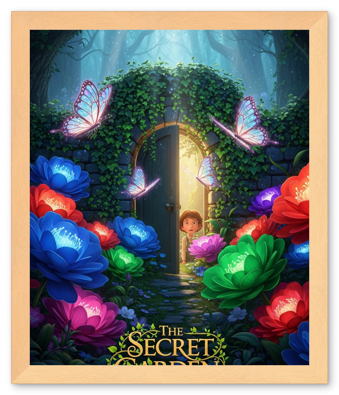 Movie Poster Keepsake Frame (Style 10) - corner and profile view