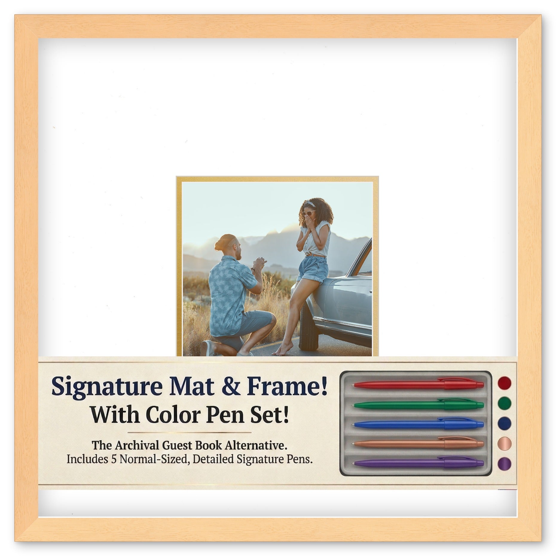 Signature Keepsake Frame (Style 10) - corner and profile view