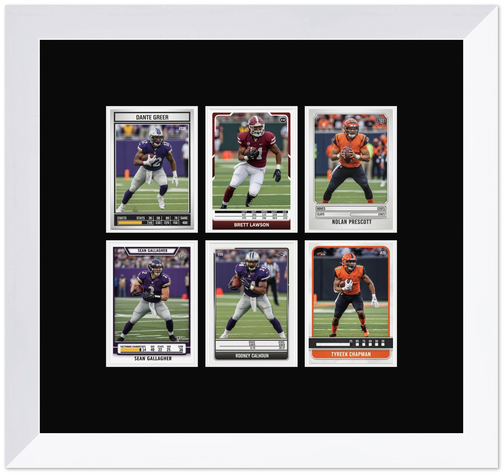 Trading Card Graded Card Frame (Style 9) - corner and profile view