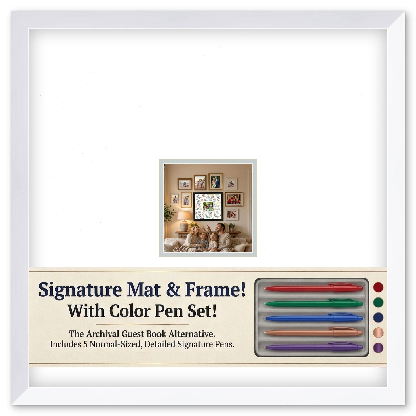 Signature Keepsake Frame (Style 11) - corner and profile view