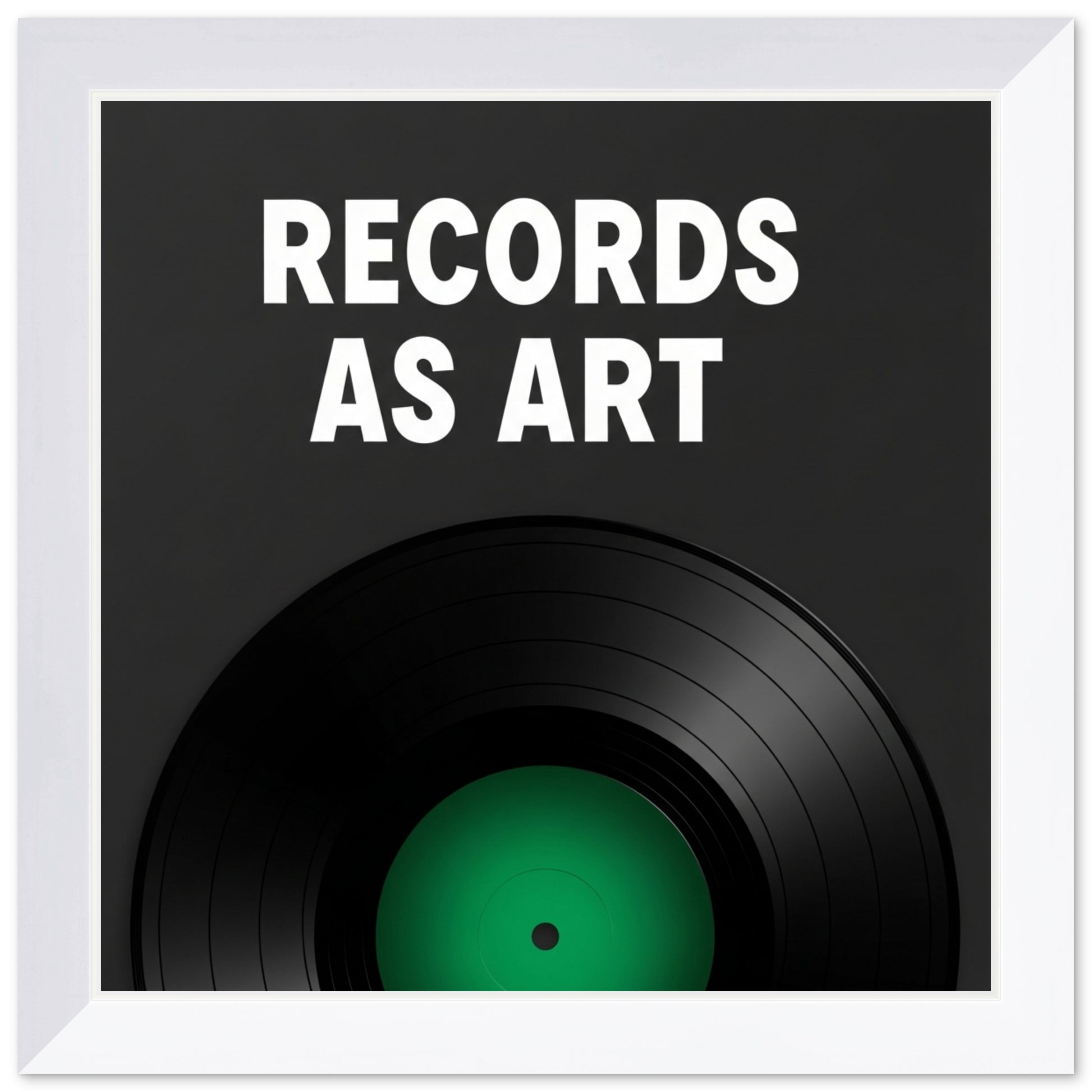 Hardwood Album Cover Keepsake Vinyl Record Frame (Style 7) - corner and profile view