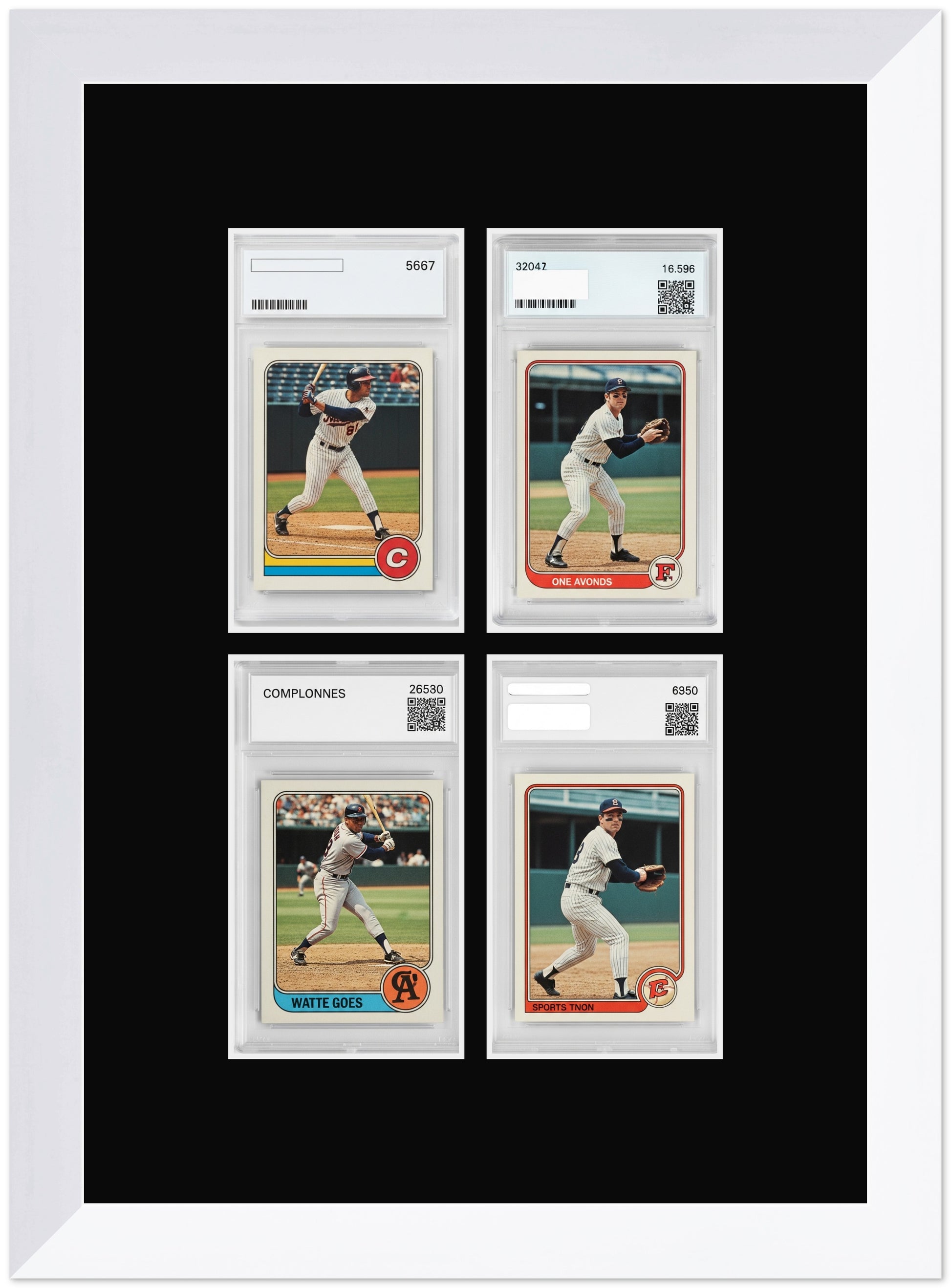 PSA AGS Graded Card Frame with Black Mat (Style 7) - corner and profile view