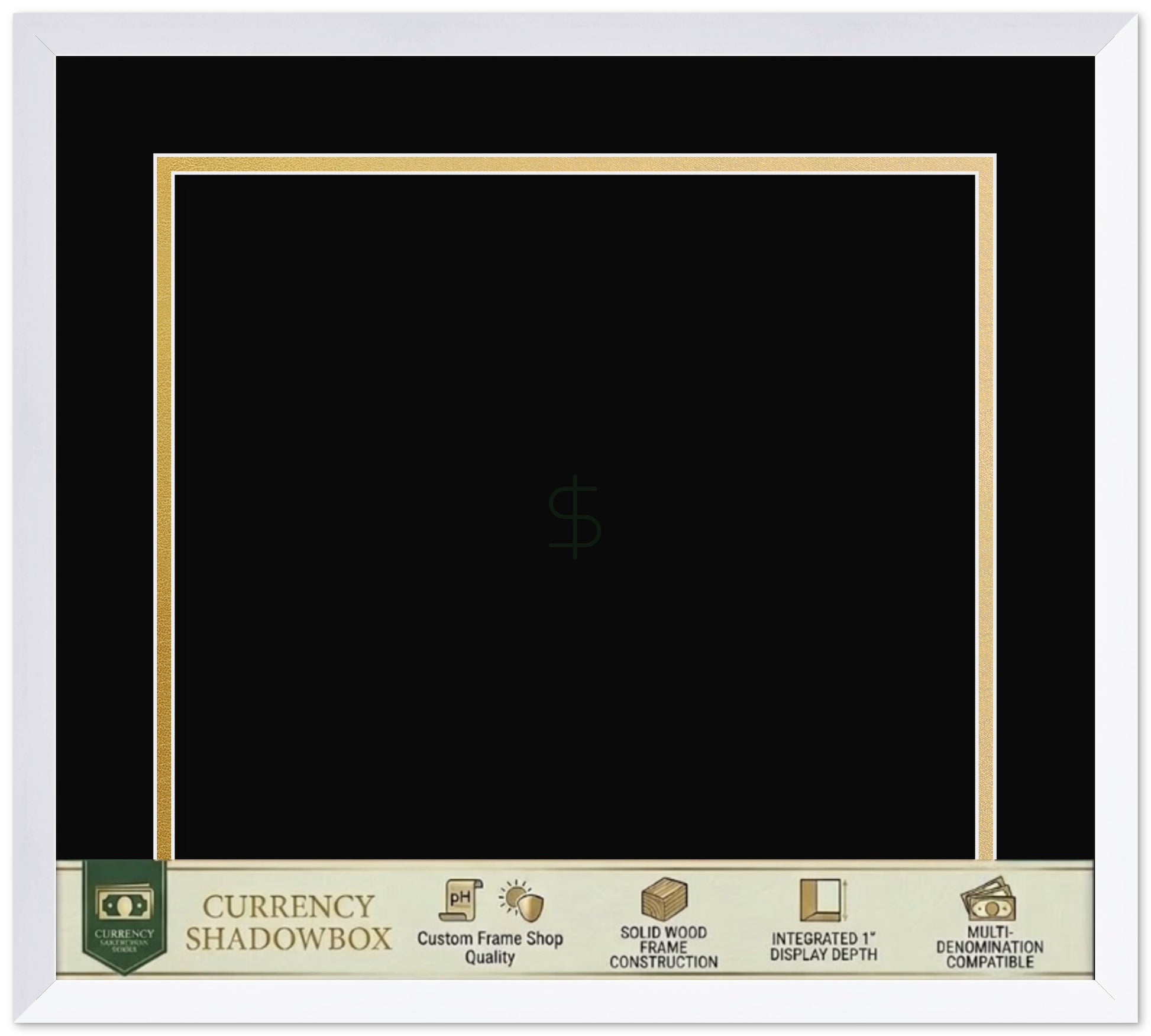 Currency Frame (Style 7) - corner and profile view
