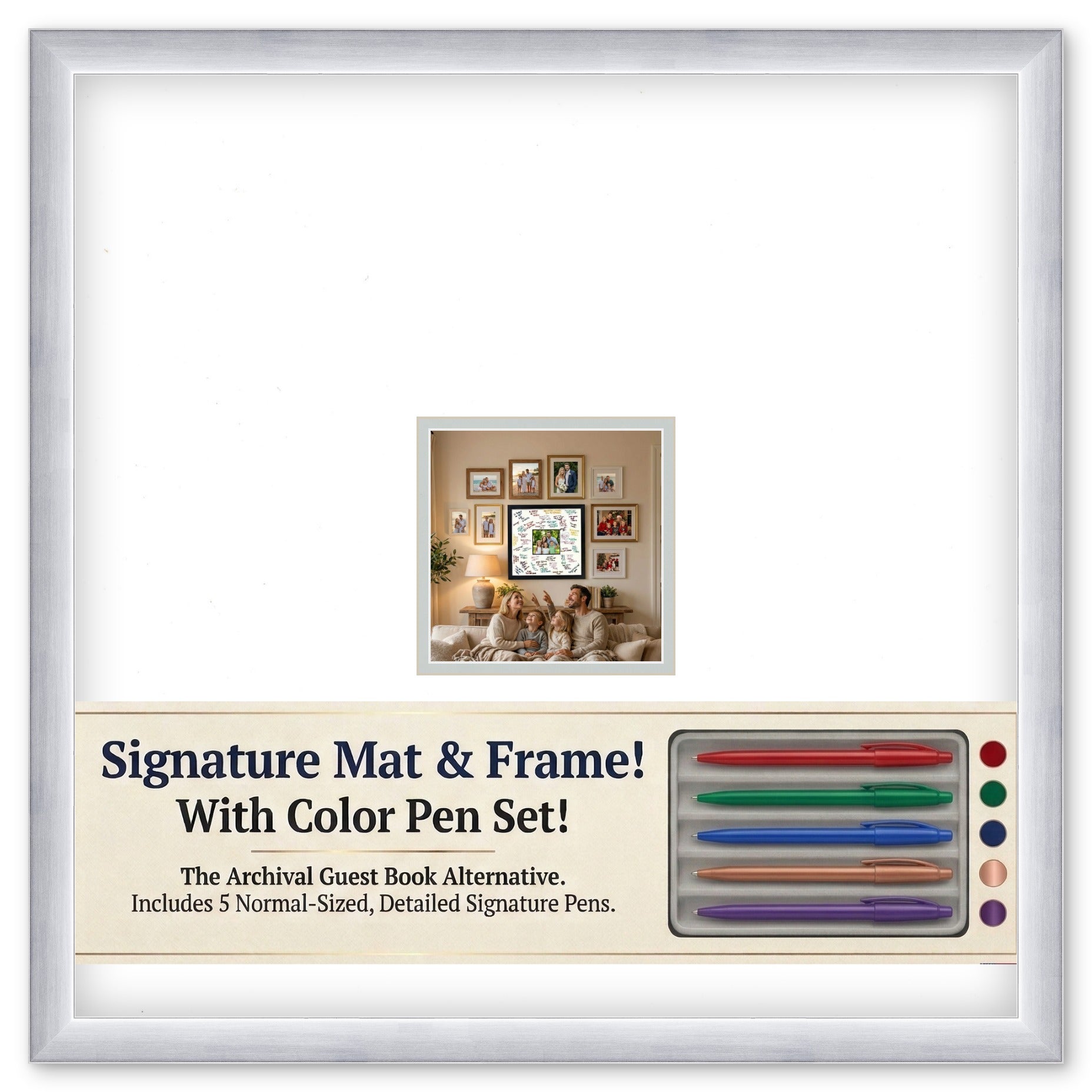 Signature Keepsake Frame (Style 13) - corner and profile view