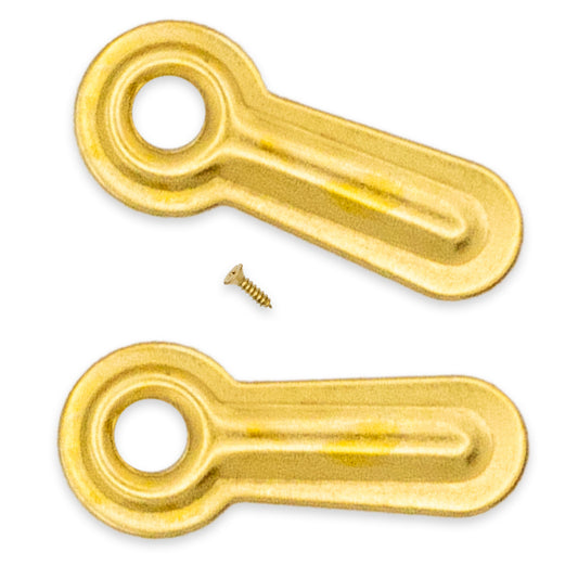 Picture Frame Backing Clips Brass 1" with Screws Large